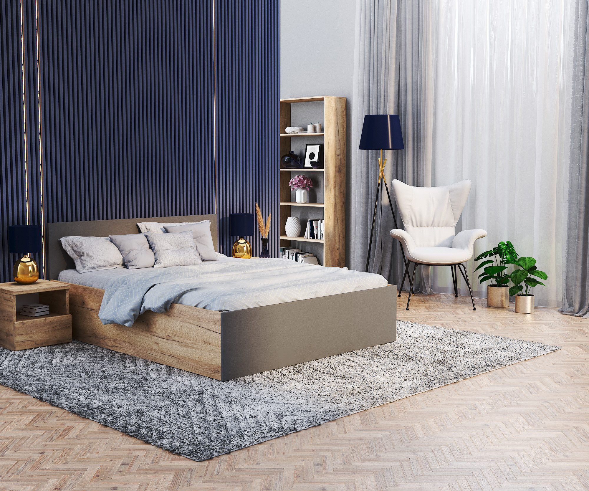 FDM Stauraumbett Bettgestell Bettrahmen Doppelbett 120x200, günstig online kaufen
