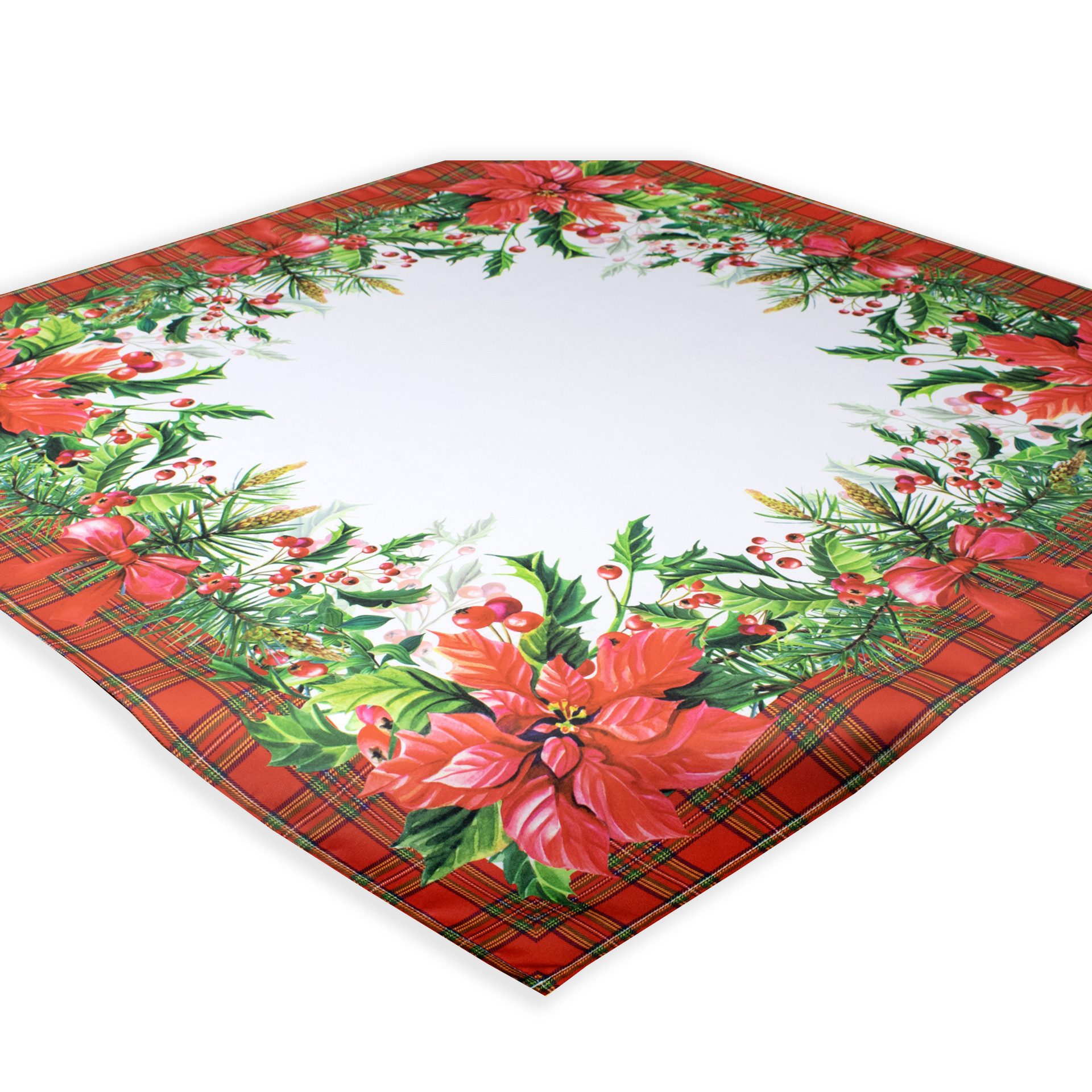 Delindo Lifestyle Mitteldecke Weihnachtssterne, Tischwäsche zu Weihnachten (1-tlg), mit Digitaldruck-Motiv