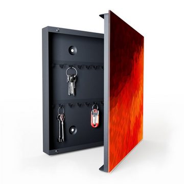 Primedeco Schlüsselkasten Magnetpinnwand mit Glasfront Blöcke als Hitntergrund (1 St)