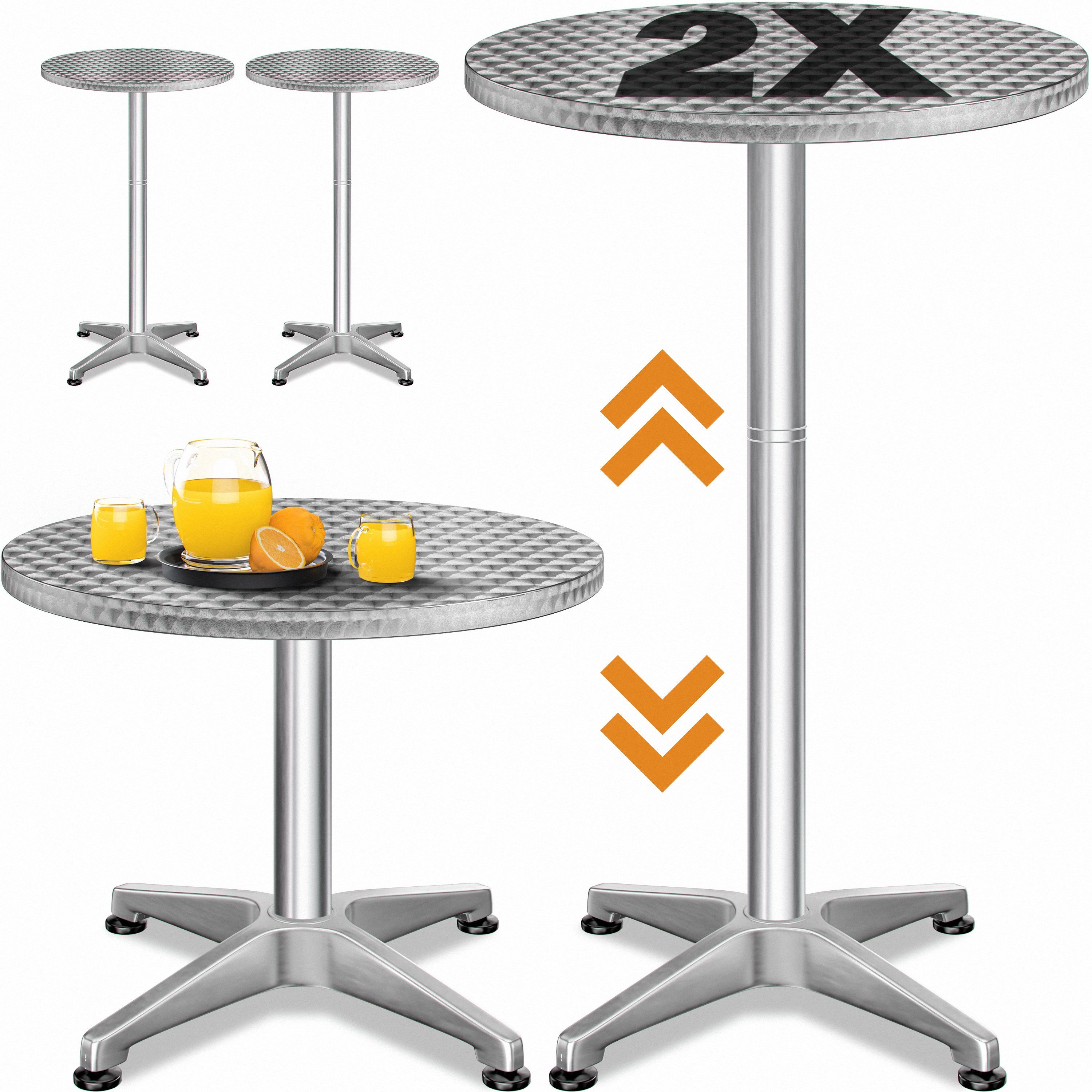 Casaria Stehtisch (2-St), 2er Set 2in1 Stabil Höhenverstellbar 70 cm / 115 günstig online kaufen