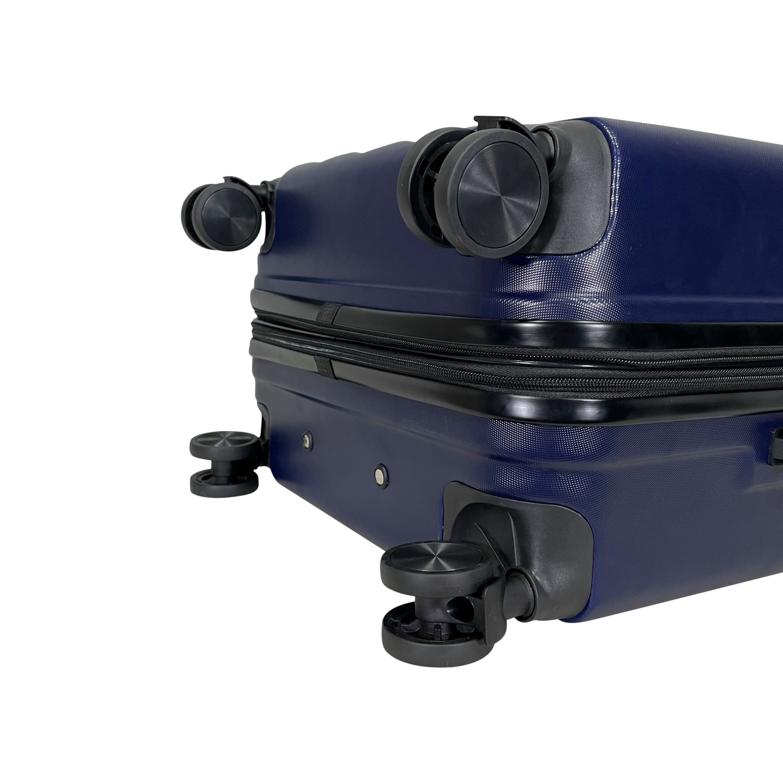 MTB ABS (Handgepäck-Mittel-Groß-Set) erweiterbar Hartschalen Koffer Reisekoffer Dunkelblau
