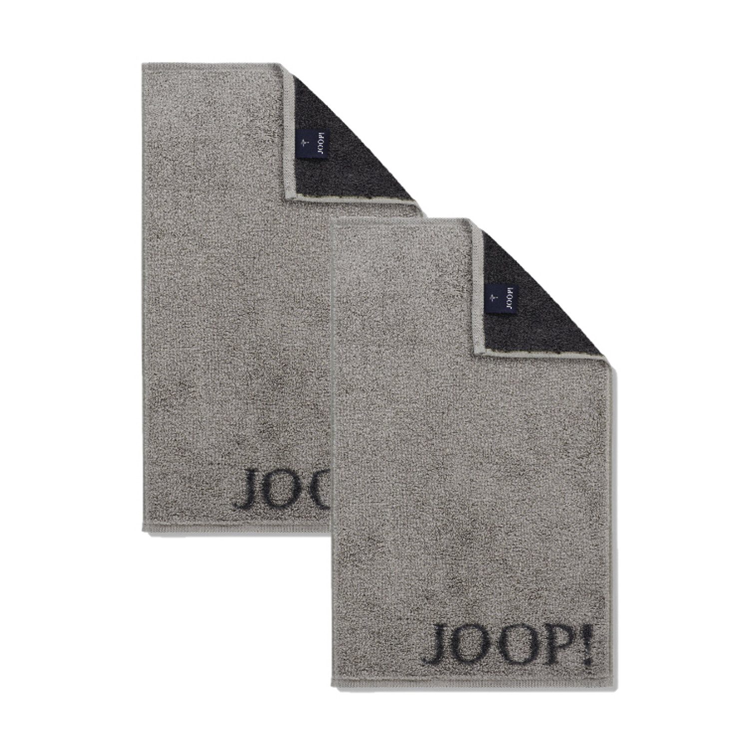 JOOP! Handtuch 2 Stück Joop! Gästetuch Classic 1720-77 platin 30x50, Walkfrottier (2-St), Baumwolle