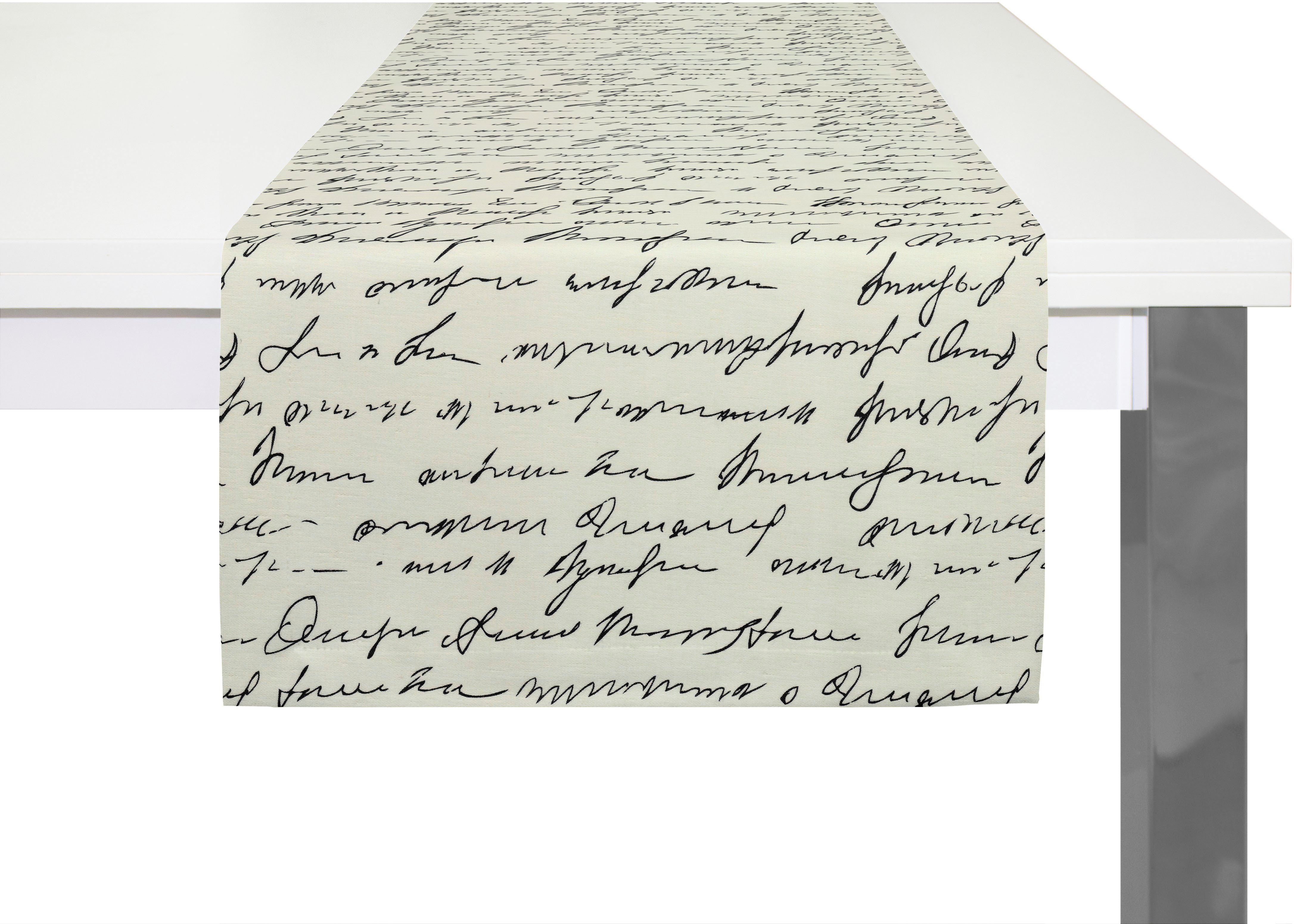 Adam Tischläufer Scribble, aus Bio-Baumwolle,Made in Germany