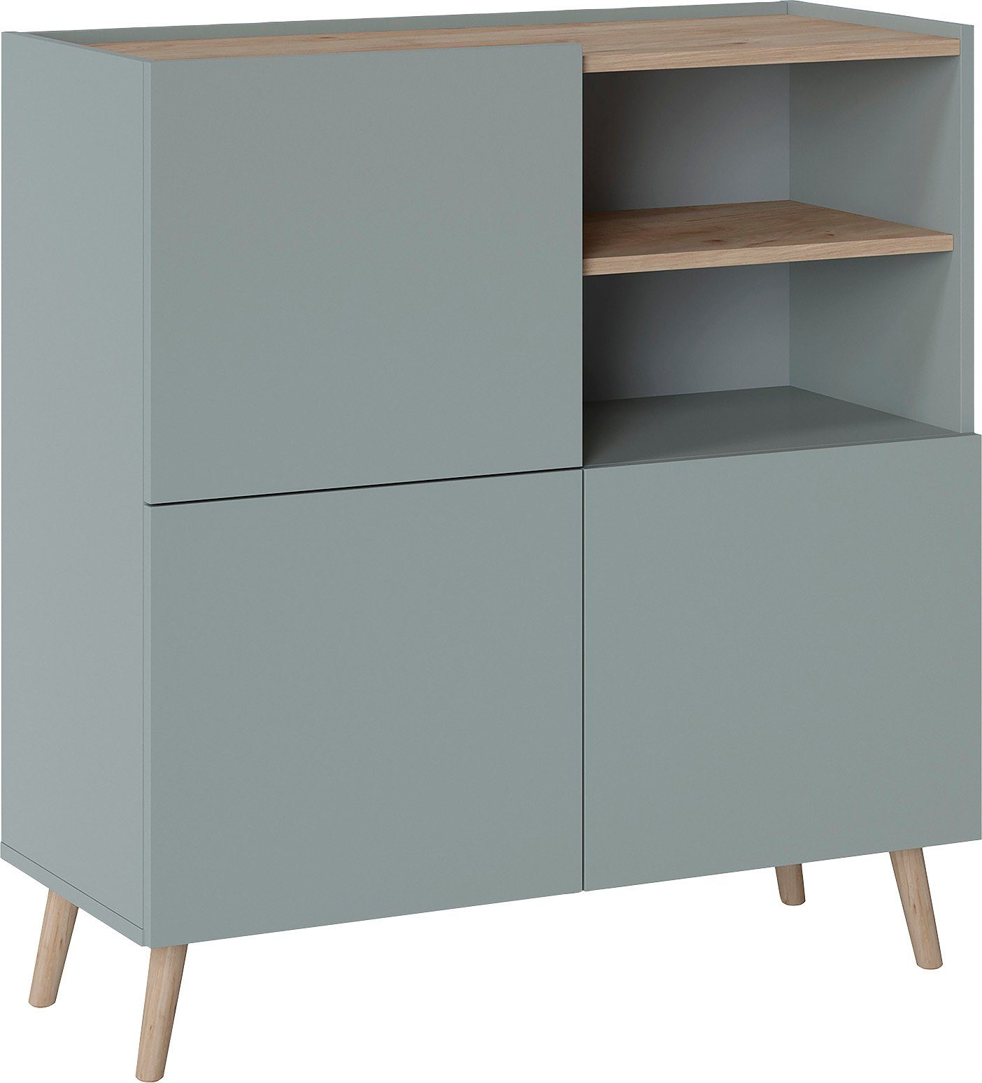 Platin Hickory Highboard Platin Grau/Jackson Hickory Scandi, Höhe INOSIGN | cm Grau/Jackson 105