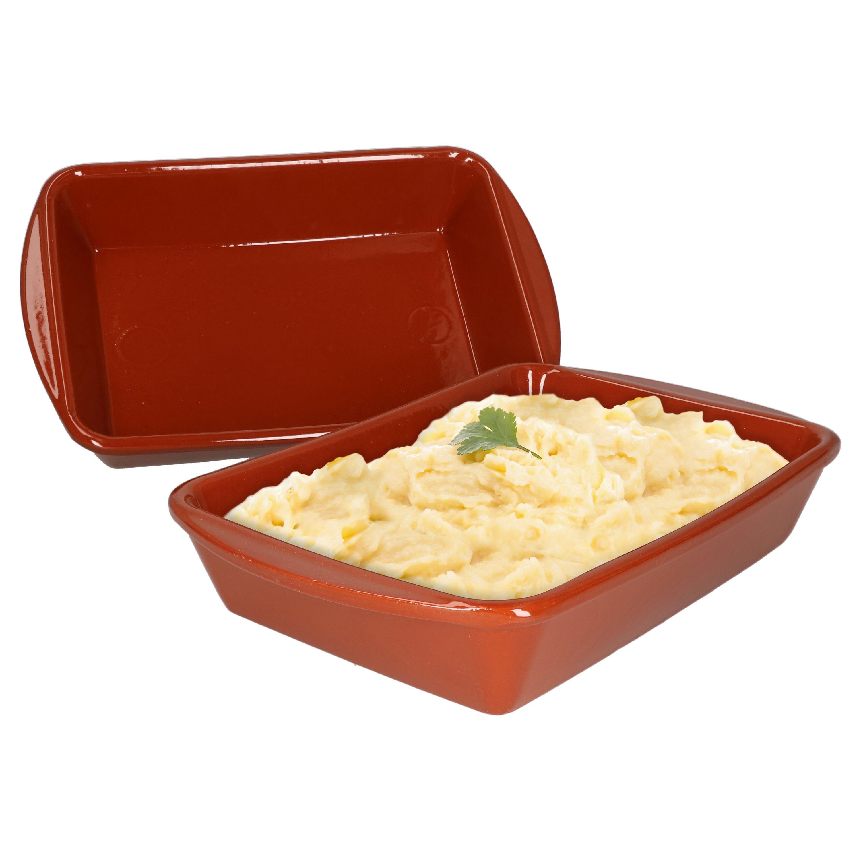 Auflaufform 2er Set Auflaufform Ton 26x19cm - 99522