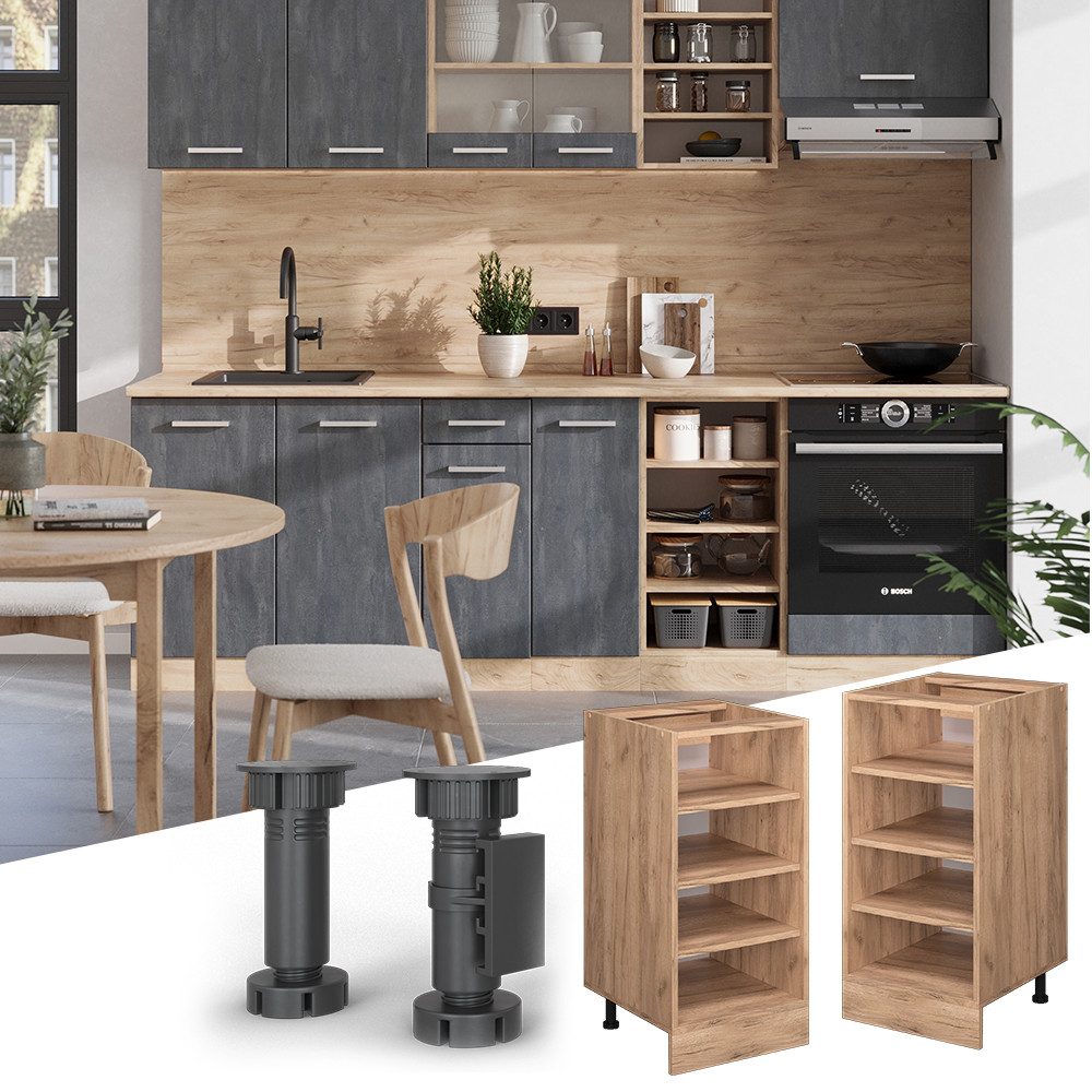 Vicco Unterschrank R-Line, Goldkraft Eiche/Goldkraft Eiche, günstig online kaufen