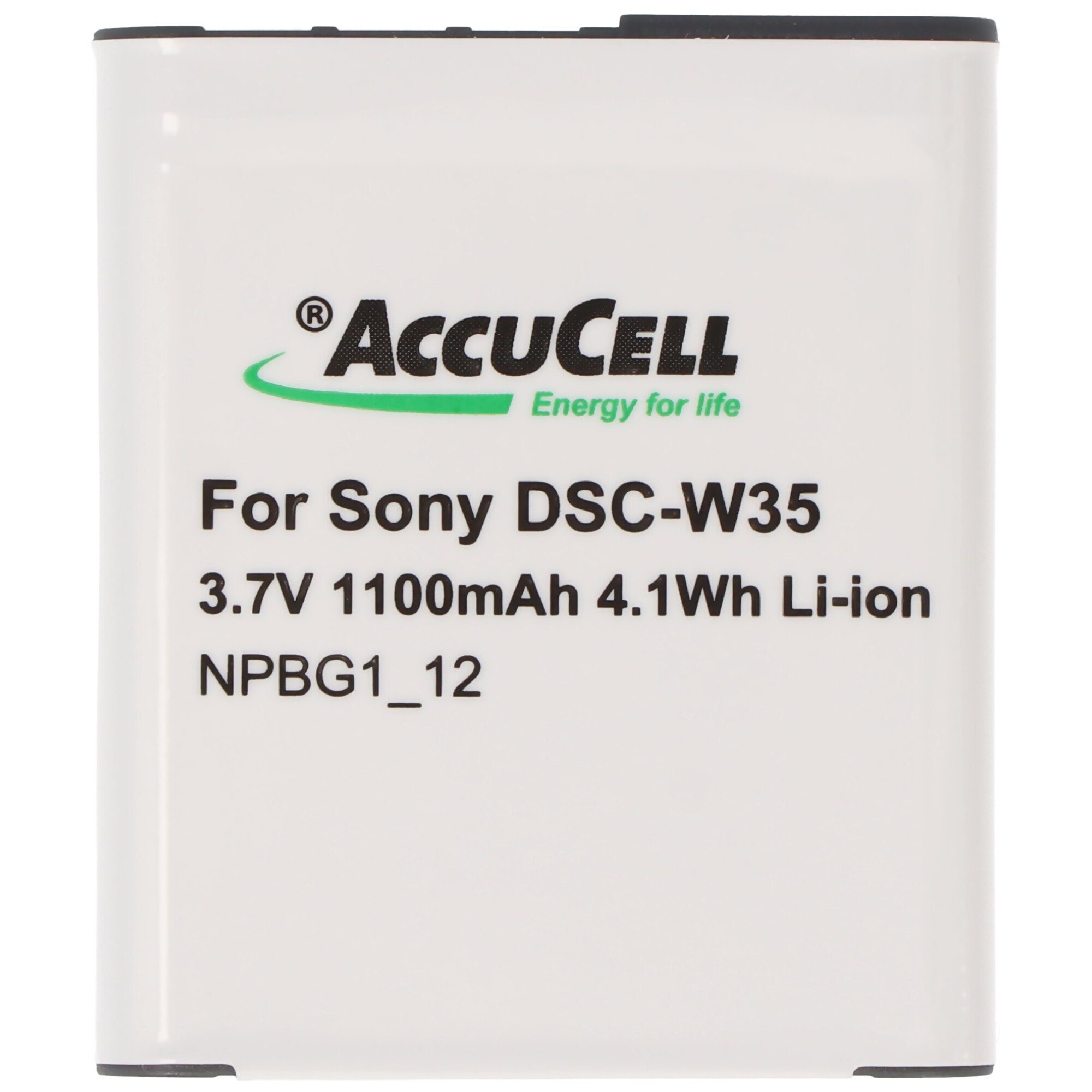 AccuCell AccuCell Akku Akku für NP-BG1 CYBER-SHOT 950 Sony V) passend DSC-WX1, (3,6 DSC-W3 Akku mAh