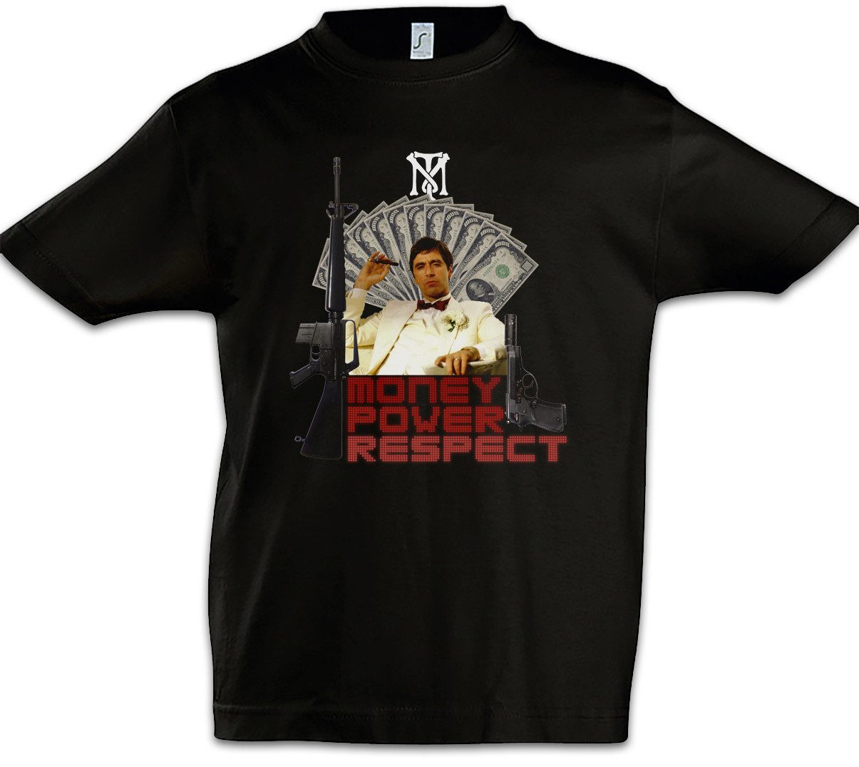 Print-Shirt Lucky Tony II Kinder T-Shirt Gangster Miami Montana Family Gangster