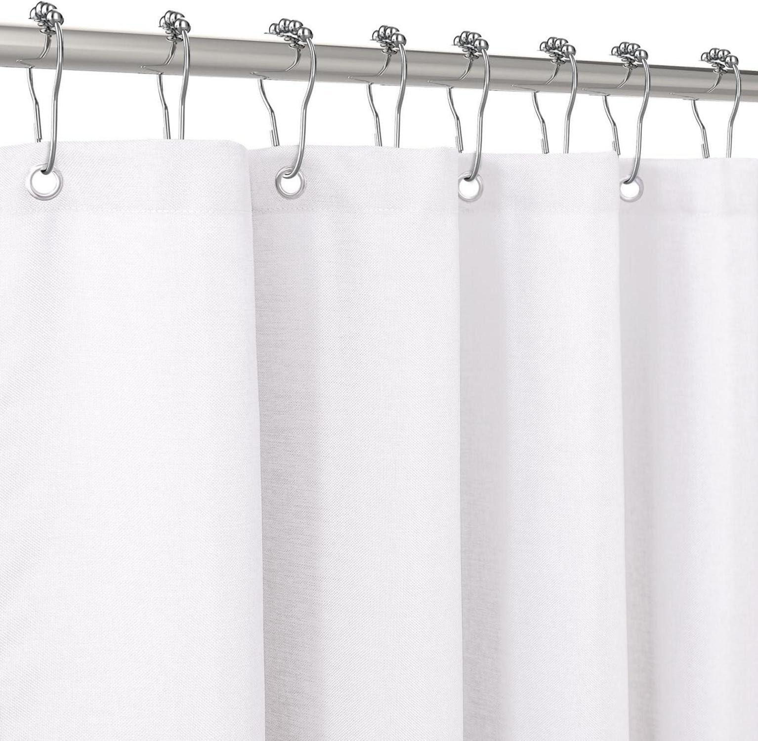 LuxusKollektion Duschvorhang Duschvorhang Leinen Metall Duschvorhangringe günstig online kaufen