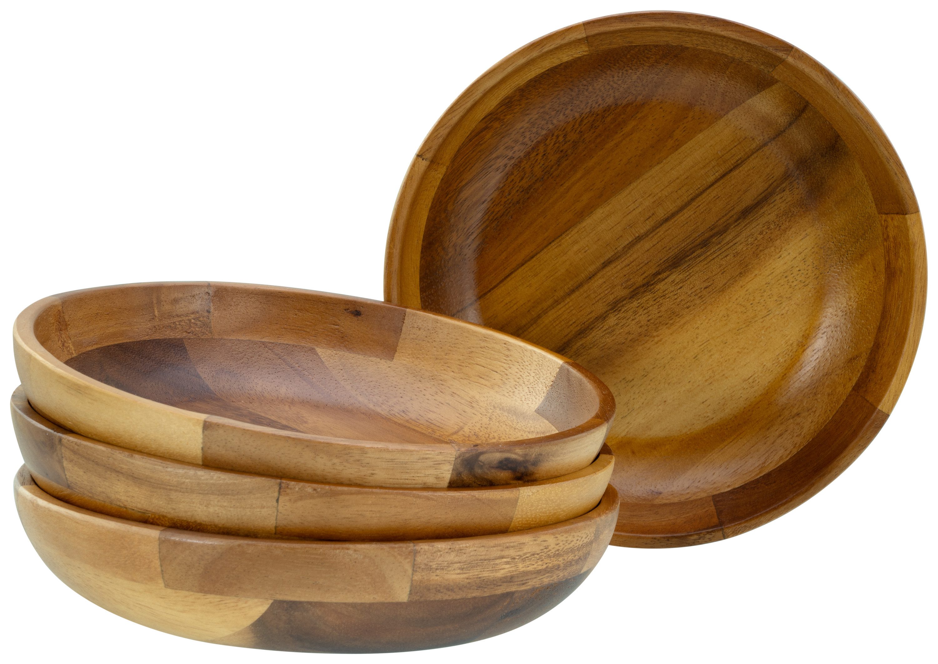 CreaTable Schale Nature Collection Akazienholz, Holz, (Set, 4-tlg)