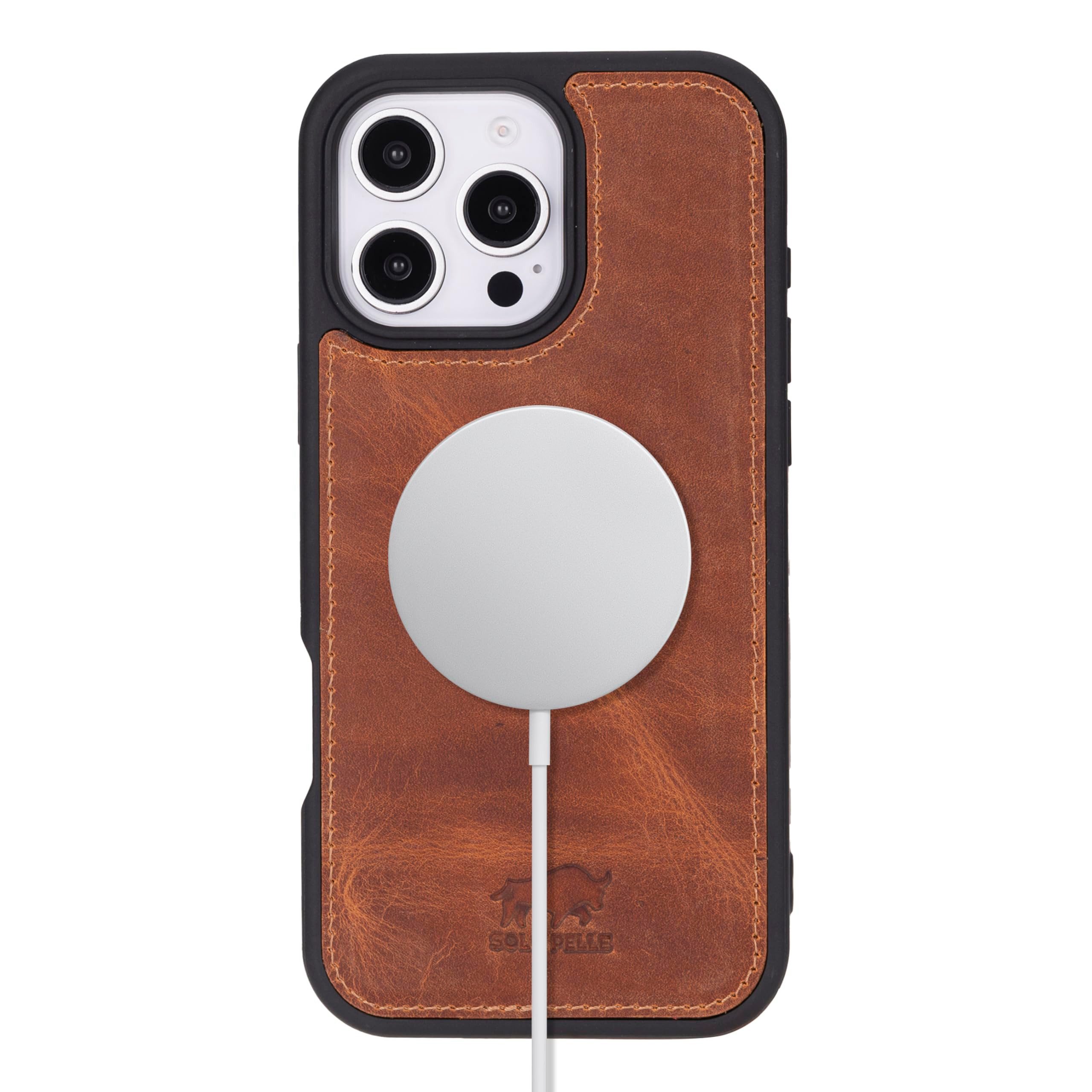 Solo Pelle Smartphonetasche Lederhülle für iPhone 16 Pro Max 6.9 Zoll Stanford Case Ledertasche