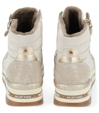 MUSTANG Stiefelette Lederimitat Schnürstiefelette