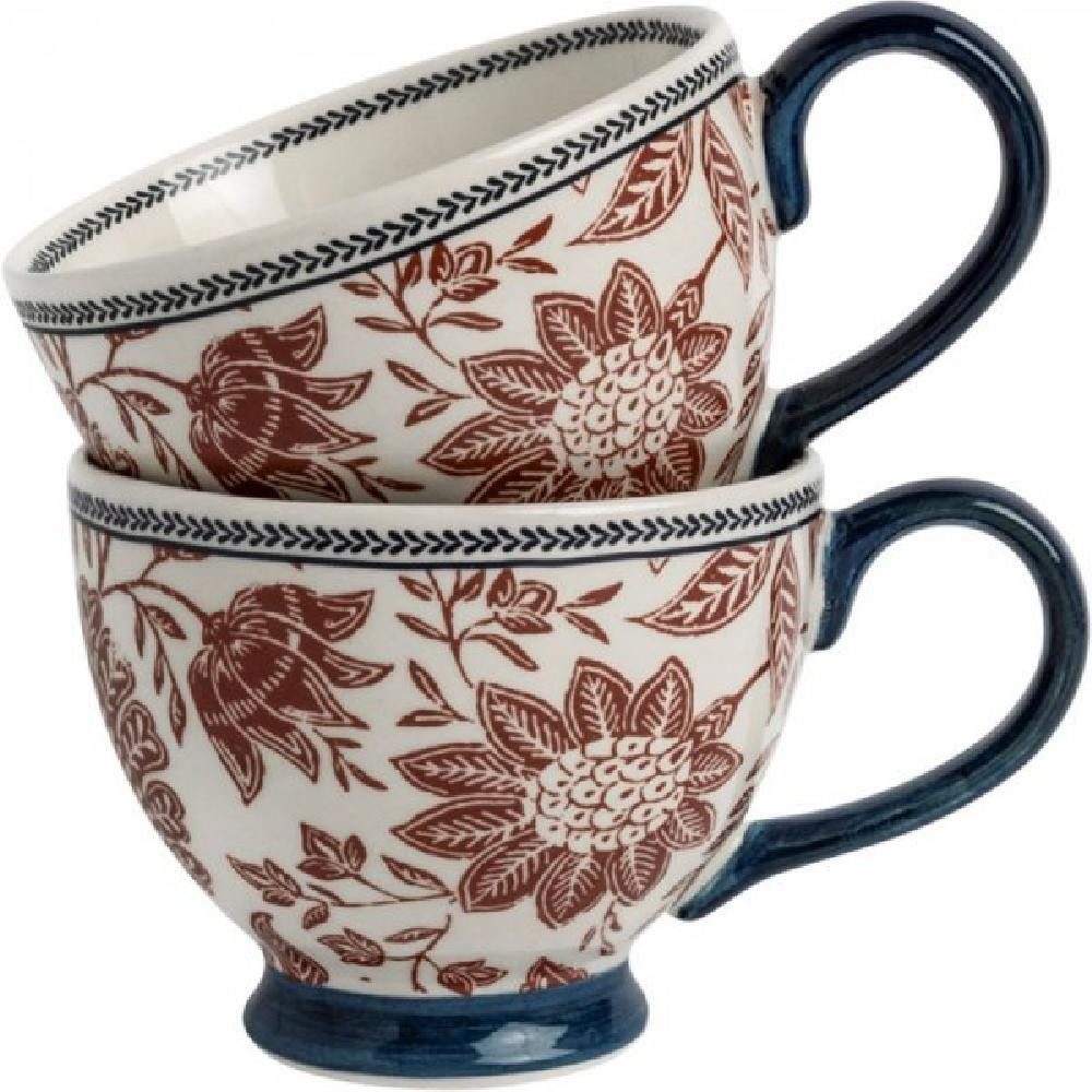 LAURA ASHLEY Tasse Henkelbecher Hedingham Blue Terra (430ml) (2-teilig)