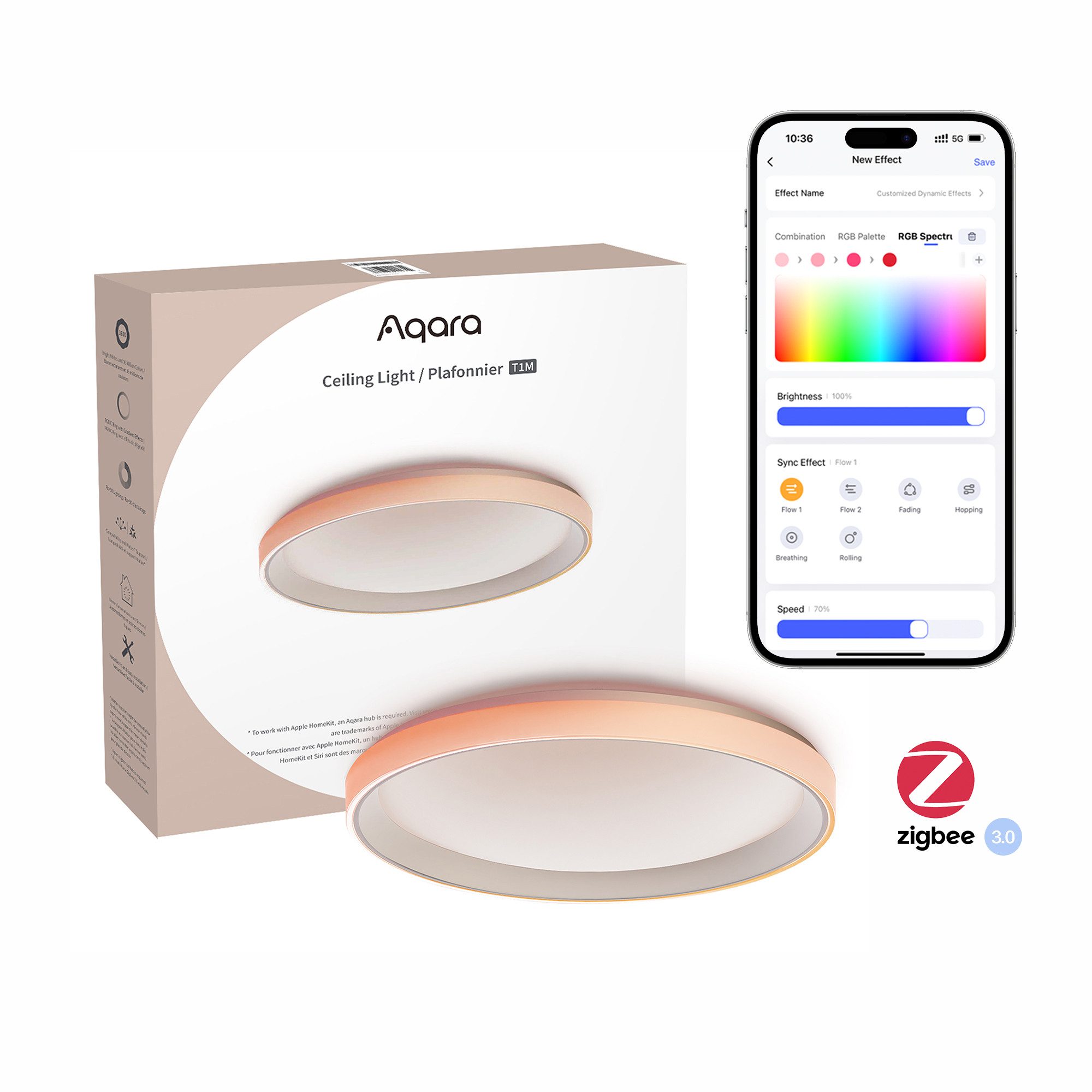 Aqara LED Deckenleuchte T1M, Smart Home Deckenleuchte mit Matter, 40W 3450L günstig online kaufen