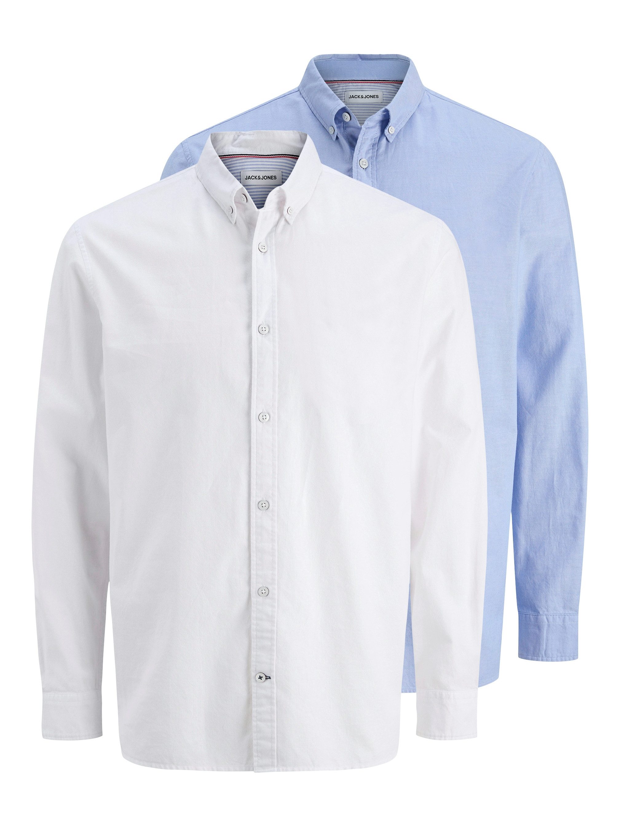 Jack & Jones Langarmhemd JJOXFORD DETAIL SHIRT LS 2 PACK MP (Packung, 2-tlg günstig online kaufen