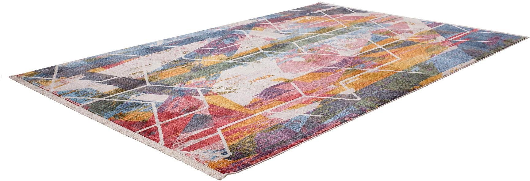 Teppich My Laos 458, Obsession, rechteckig, Höhe: 14 mm, modernes Design, mit  Fransen, ideal im Wohnzimmer & Schlafzimmer, für Fußbodenheizung geeignet | Kurzflor-Teppiche