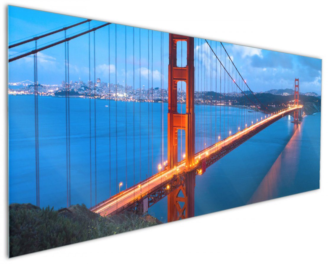 Wallario Küchenrückwand Golden Gate Bridge in San Francisco USA, (1-tlg)