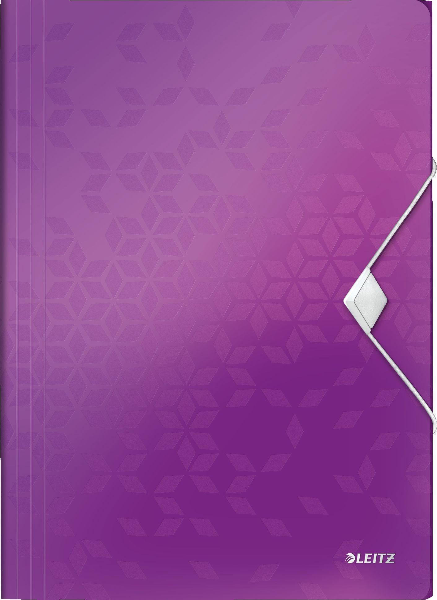 Fächermappe Eckspannmappe Wow A4 PP mit Klappen violett Packung mit 10 Stück