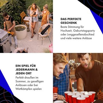 BeerCup Spieltisch Baseliner Beer Pong Spielmatte Set Audio, (78-tlg)