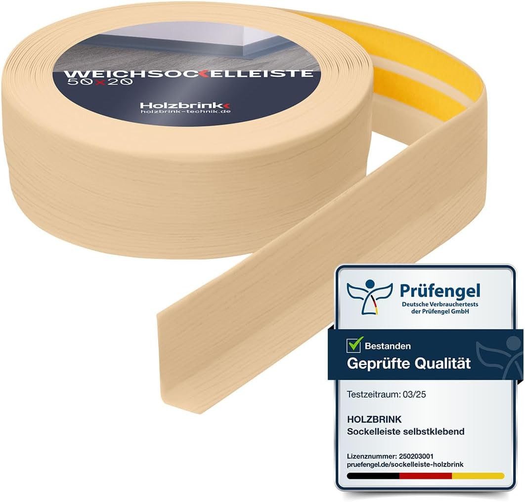HOLZBRINK Sockelleiste HOLZBRINK selbstklebend PVC 50x20mm, 1 m, L: 100 cm, günstig online kaufen