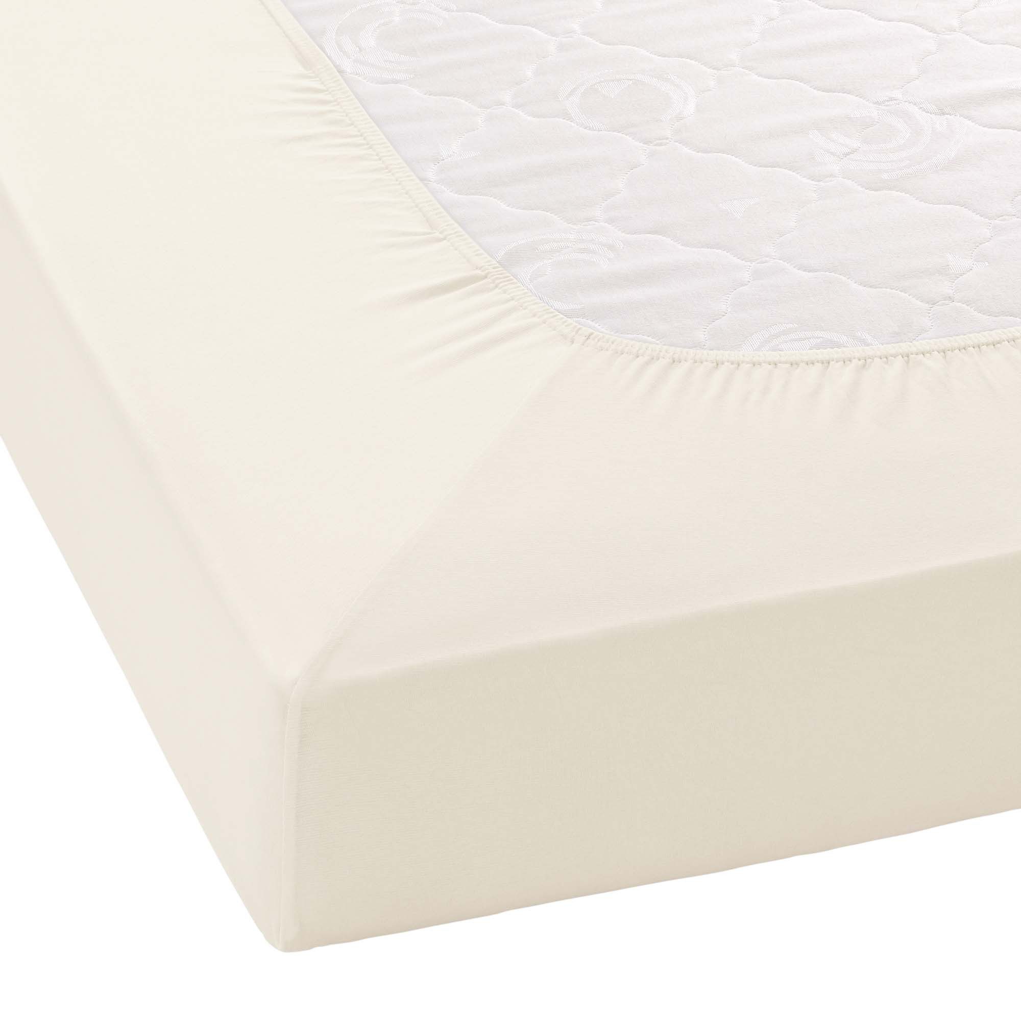 Janine Spannbettlaken ELASTIC 5002 Jersey Bettlaken mit Elasthan, 190 g/m², Jersey-Elasthan, Gummizug: rundum, (1 Stück), für Matratzen bis 35 cm Höhe, 95% Baum – Bild 3 von 5