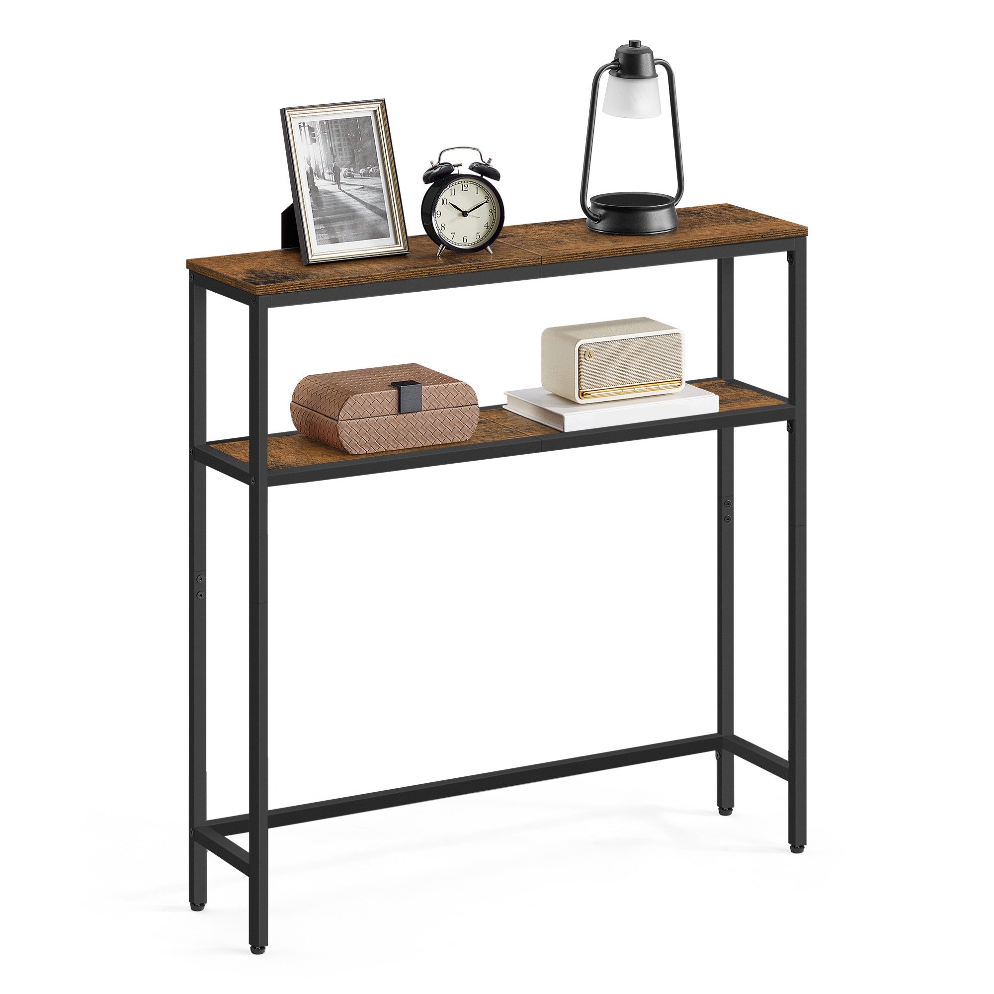 VASAGLE Konsolentisch, Konsolentisch, schmaler Sofatisch mit 2 Ablagen, 20 günstig online kaufen