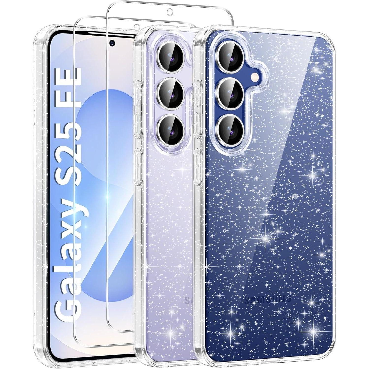 LuxusKollektion Handyhülle Handyhülle S25 FE 5G 3in1 Klar Samsung Galaxy S25 FE 5G Trasparente