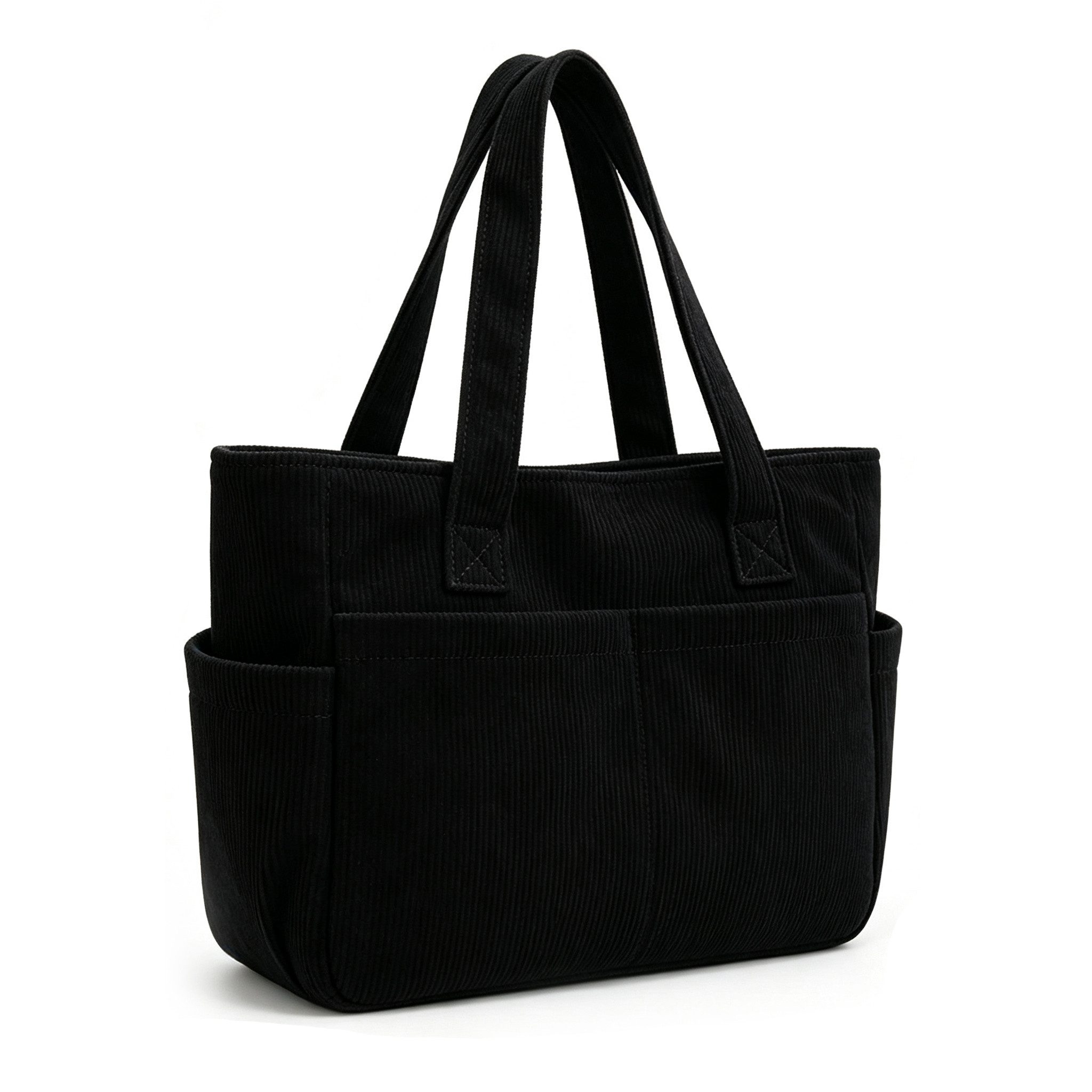 nsihing Schultertasche Damen-Cord-Schultertasche, große Tote-Bag Einkaufstasche/Handtasche, Faltbare Umhängetasche für Arbeit, Schule, Fitnessstudio und Reisen