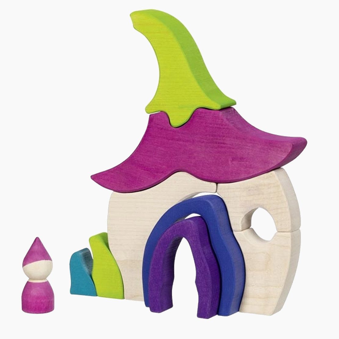 goki Stapelspielzeug Feenhaus Goki, (packung, 11-tlg), zauberhaftes Spielzeug für kreative Kinder