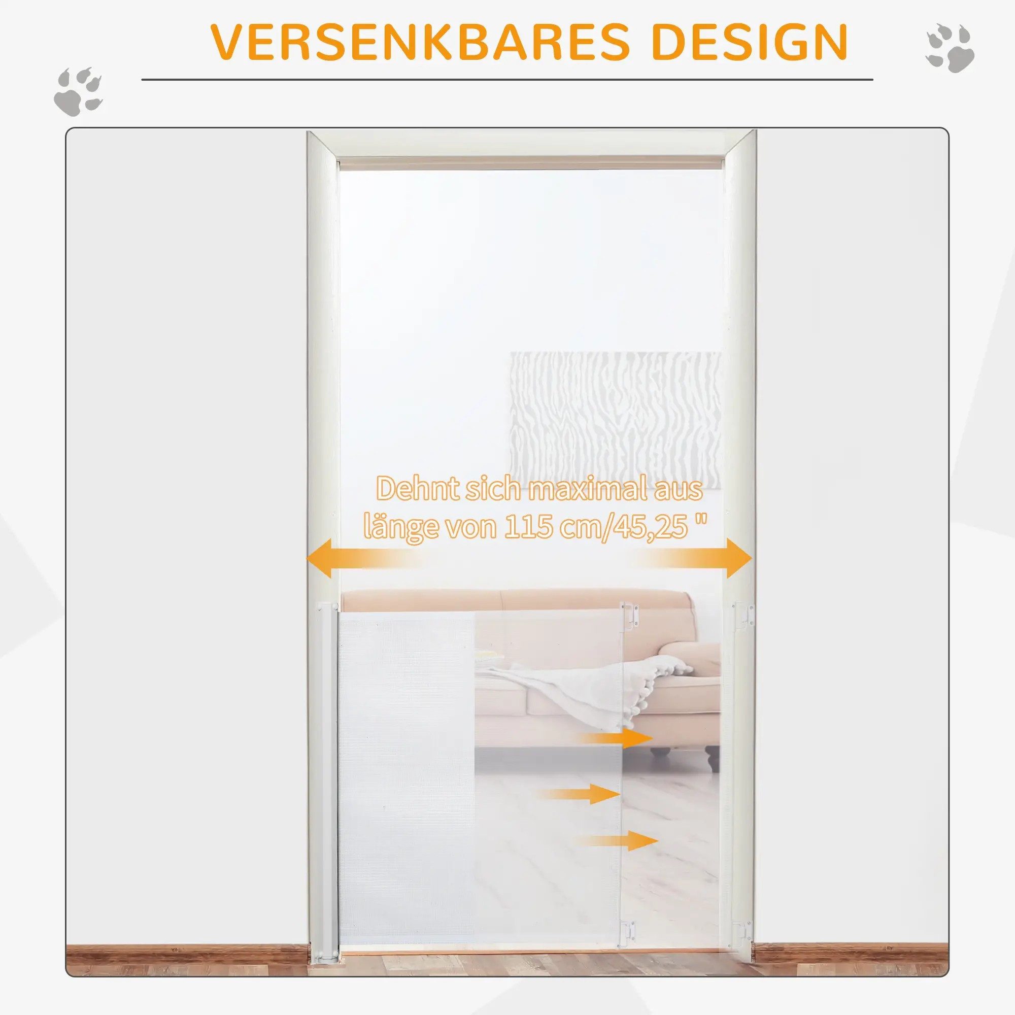 BlingBin Treppenschutzgitter 115 cm Hunde Türschutzgitter günstig online kaufen