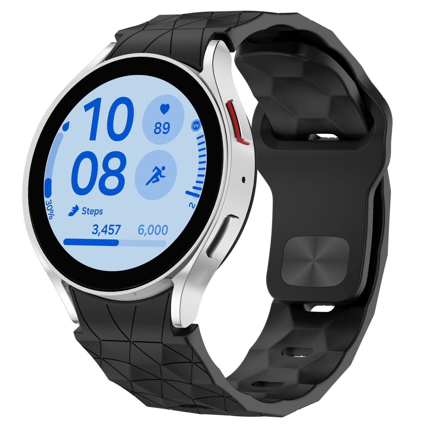 Wigento Smartwatch-Armband Für Samsung Galaxy Watch FE / 6 / 5 / 4 40mm Sil günstig online kaufen