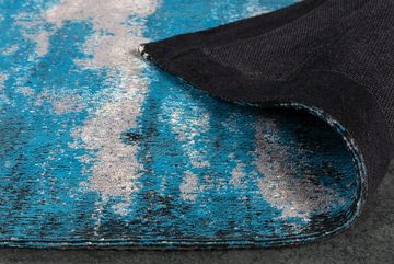 Teppich MODERN ART 240x160cm blau grau, riess-ambiente, rechteckig, Höhe: 10 mm, Wohnzimmer · Baumwollmischung · Vintage