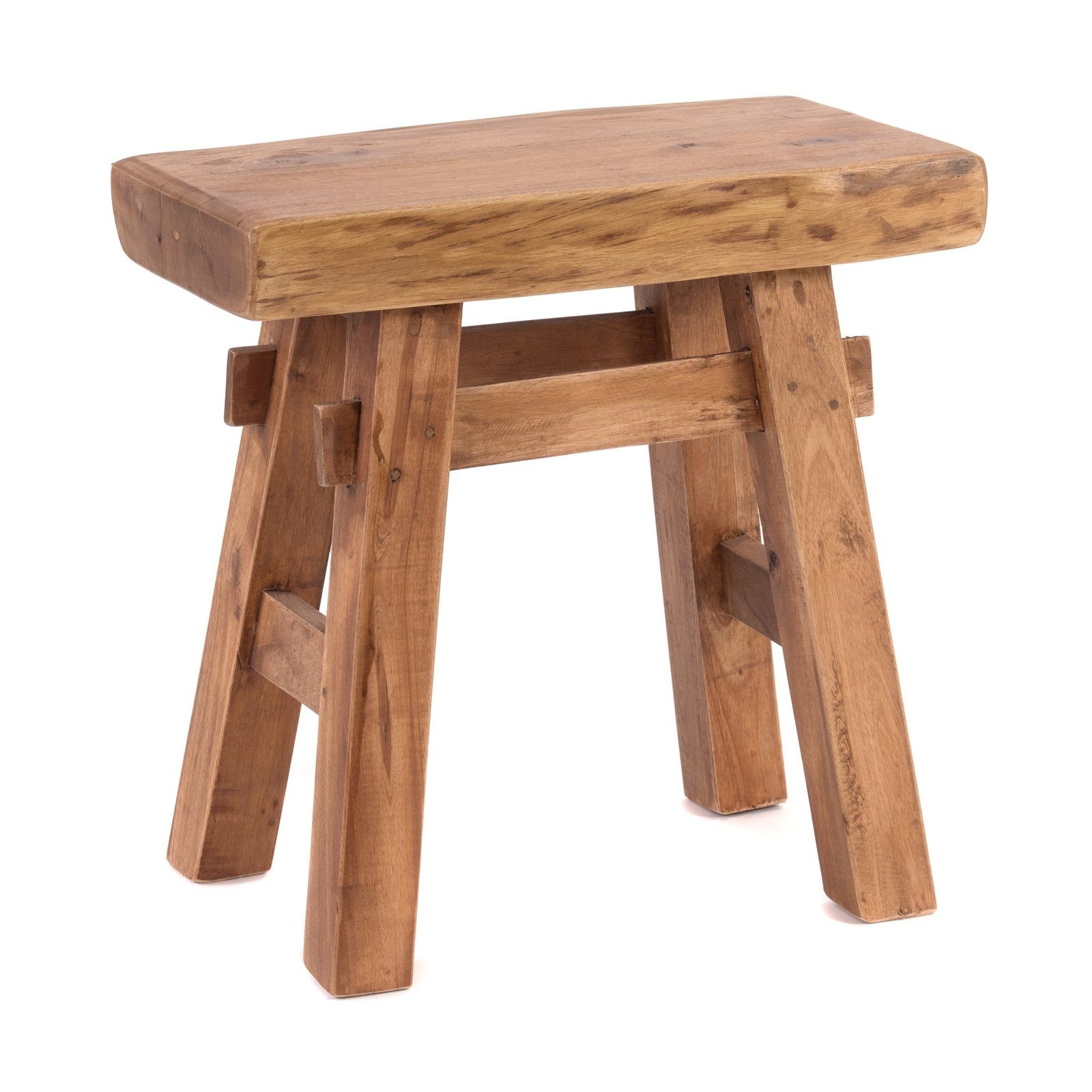 DESIGN DELIGHTS Hocker HOLZ HOCKER "VINTAGE 40", Hartholz, 43x45 cm (HxB), Sitzhocker, Far