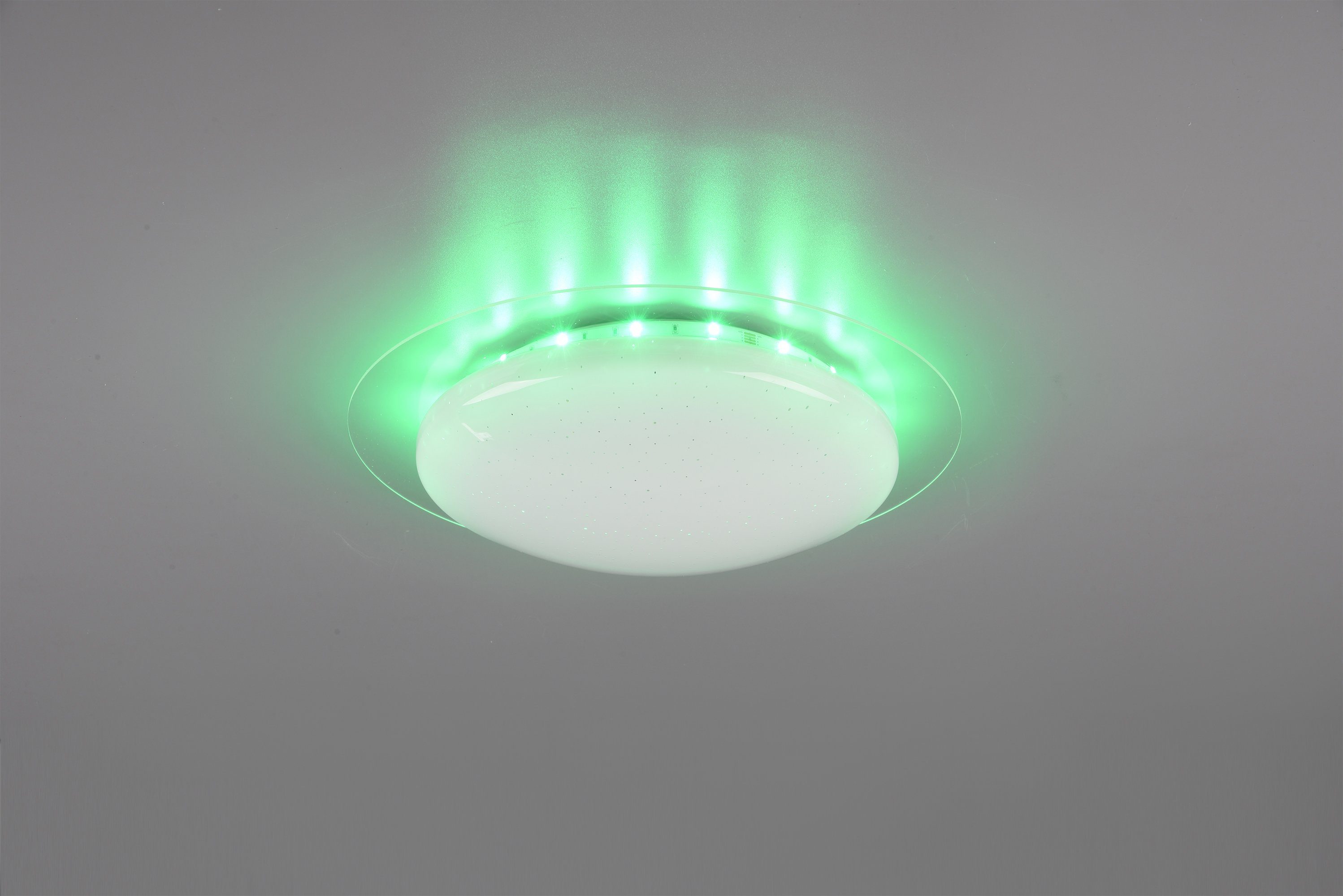 TRIO Leuchten LED Dimmer mehrere Joleen, Backlight, mit LED 35 Ø Dimmer, Fernbed., Farbwechsler, schaltbar, inkl. Starlight-Effekt, fest getrennt integriert, Helligkeitsstufen, cm RGB Deckenleuchte
