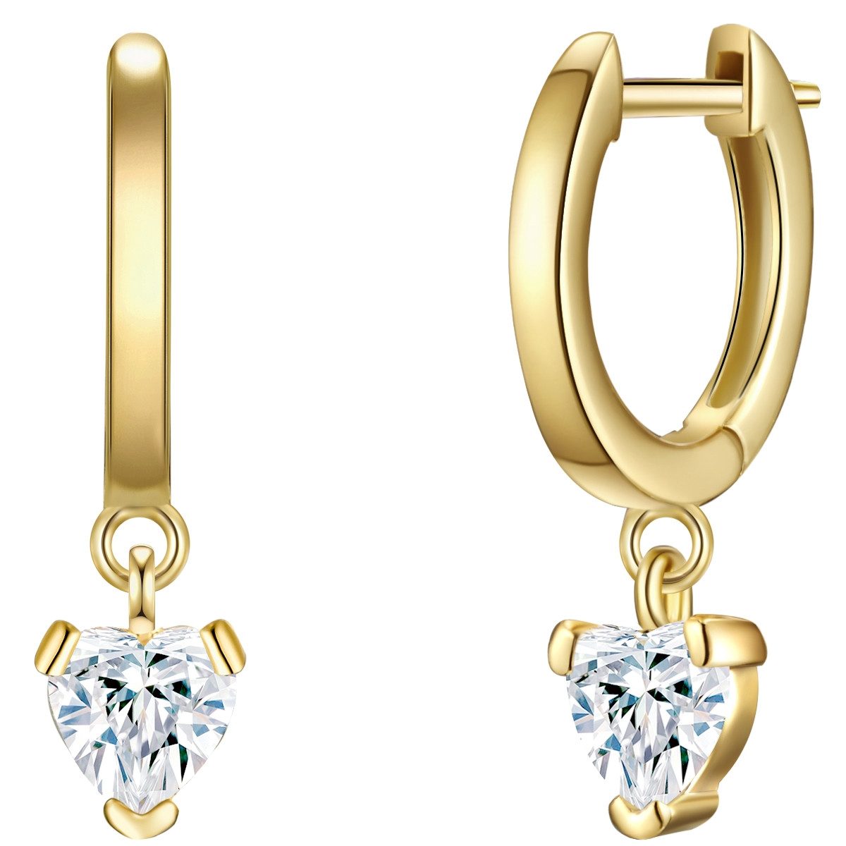 Lulu & Jane Paar Creolen Set: AV216 (2-tlg), mit Zirkonia