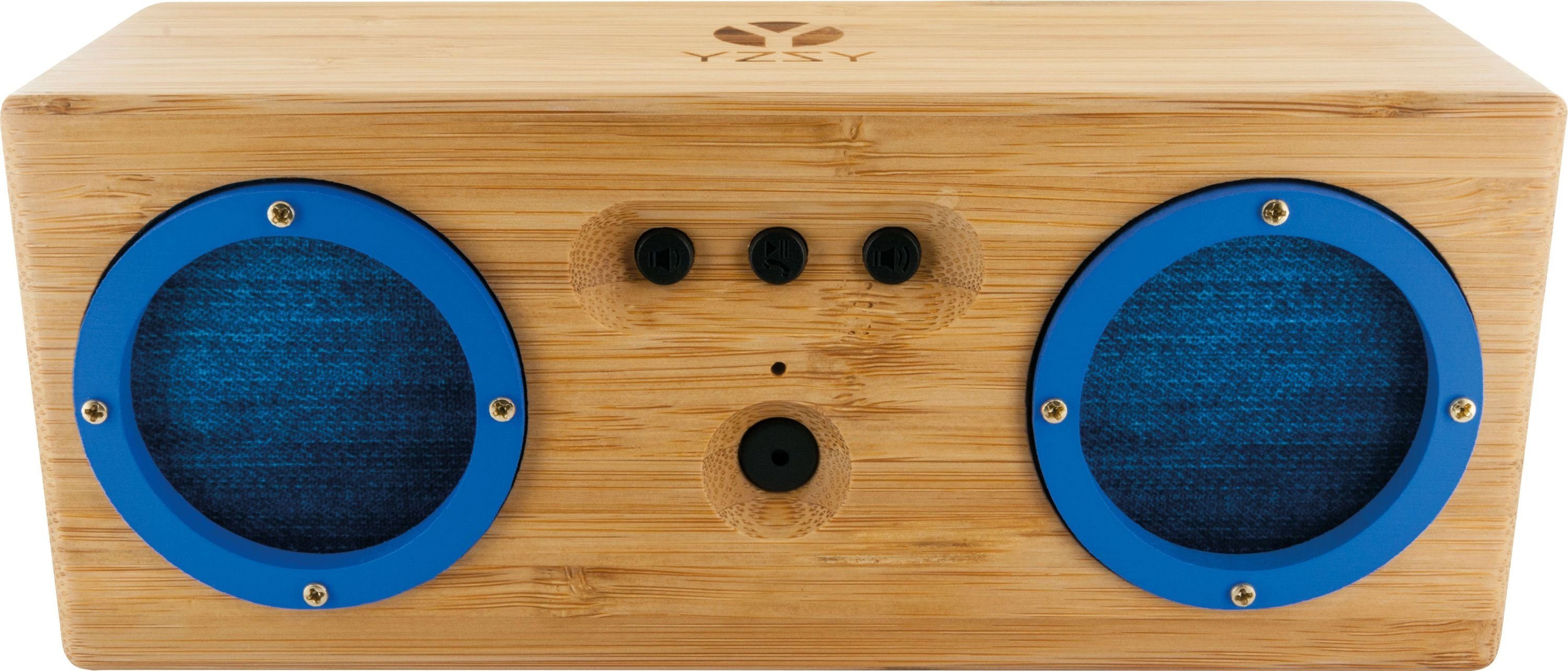 Schwaiger VENERA 1095 Bluetooth-Lautsprecher (Klinkenanschluss, Bluetooth, 6 W, handgefertigtes Unikat aus Bambus)