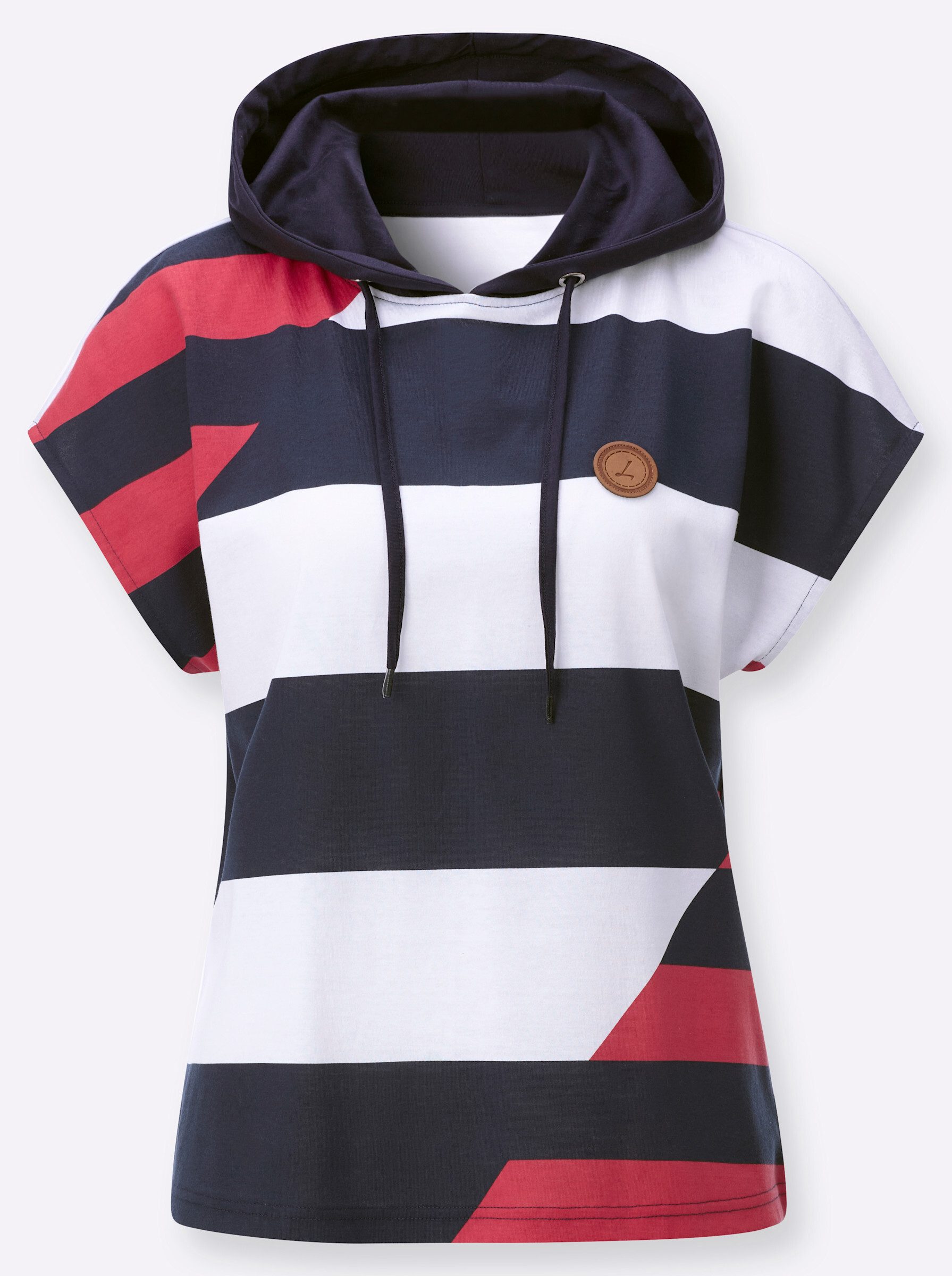 T-Shirt Kapuzen-Shirt Kurzarm