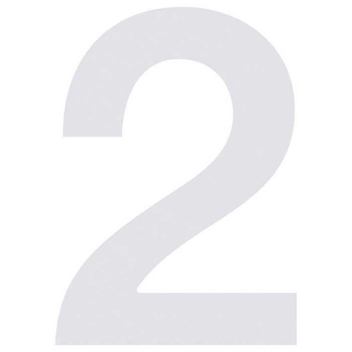 Bravios Briefkasten Hausnummer ''2'' Weiß