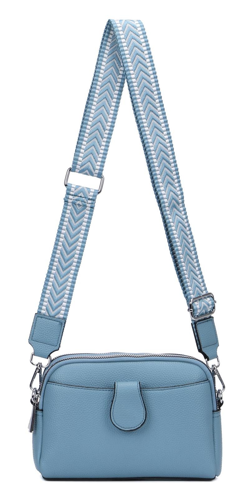 ITALYSHOP24 Schultertasche Damen Tasche Umhängetasche Handytasche Abendtasche, als Handtasche, Crossbody, Crossover tragbar