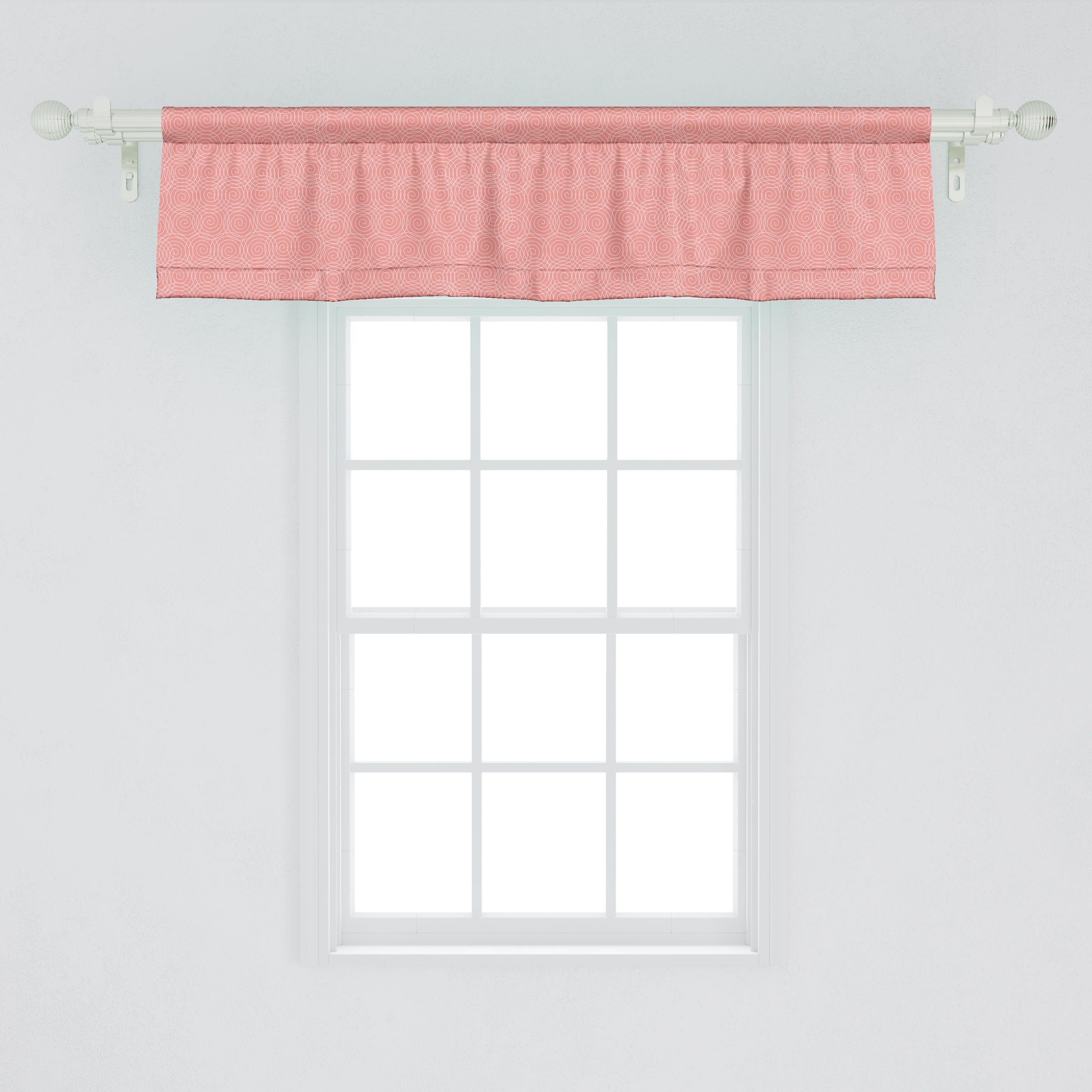 Scheibengardine Vorhang Volant für Basic-Strudel Abstrakt Microfaser, oder Küche Spiralen Abakuhaus, Stangentasche, Schlafzimmer Dekor mit