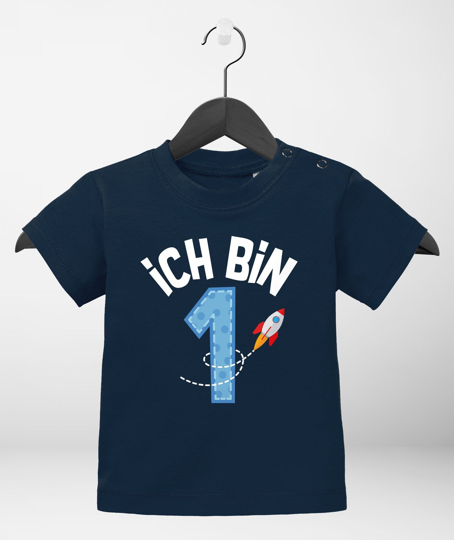 Print-Shirt Baby T-Shirt 1. Geburtstag Geburtstagsshirt Ich bin 1 Zahl Alter
