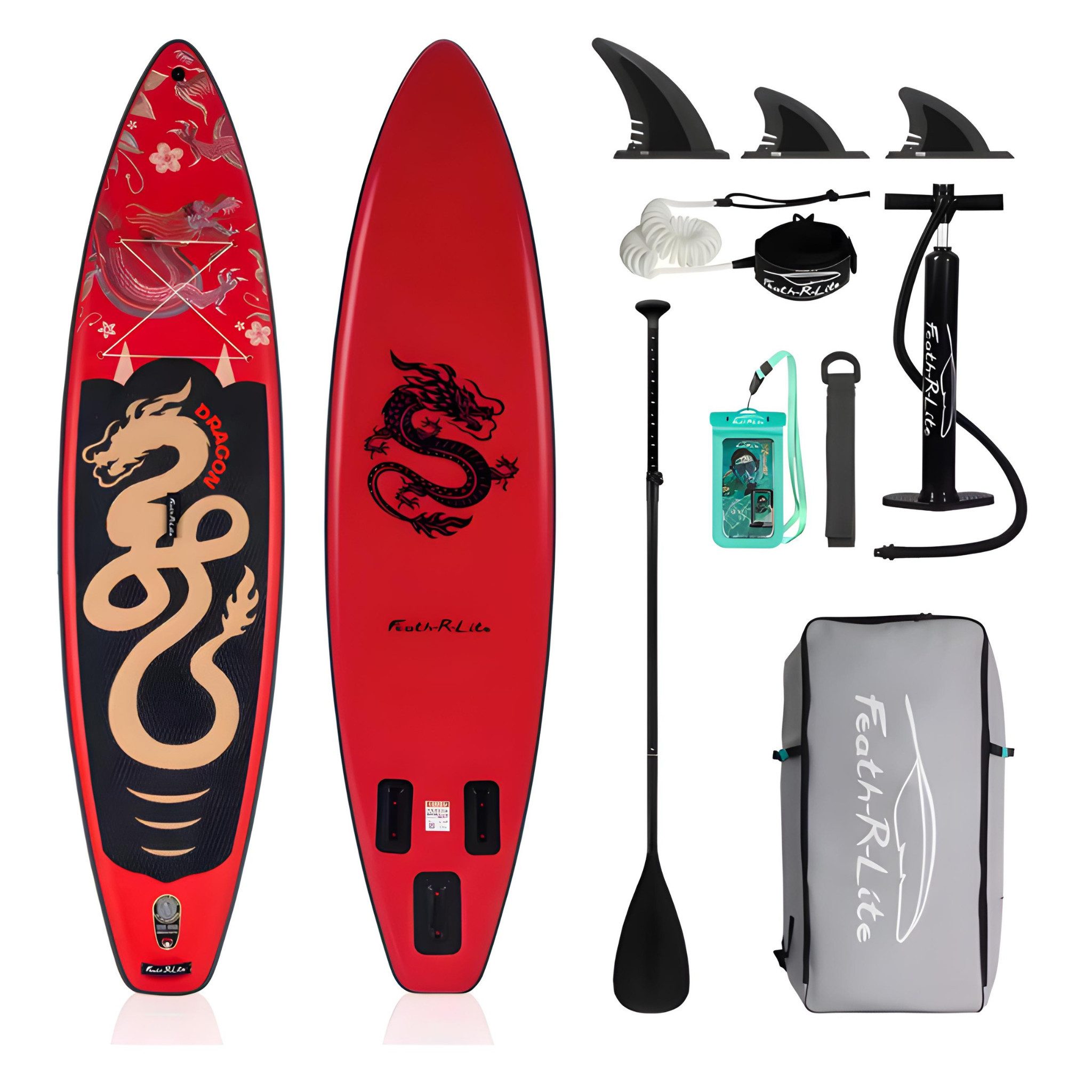 HS.SUPPLY SUP-Board Funwater SUP Board 350×84×15 cm – Aufblasbares Stand Up Paddle Set, (Set), mit Paddle, Stand Up Paddling