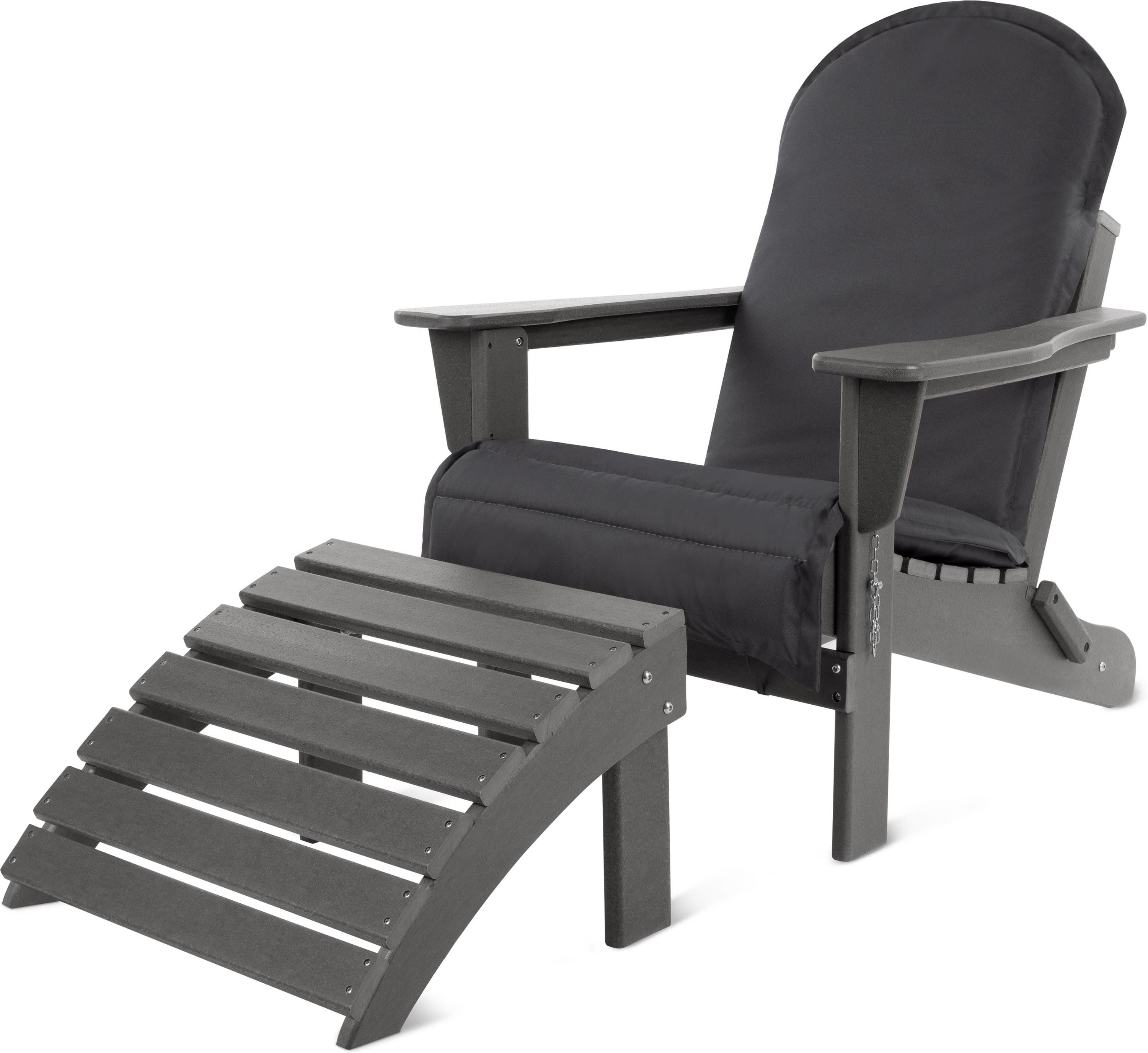 Aspero Gartenstuhl Adirondack Gartenstuhl mit Fußstütze günstig online kaufen