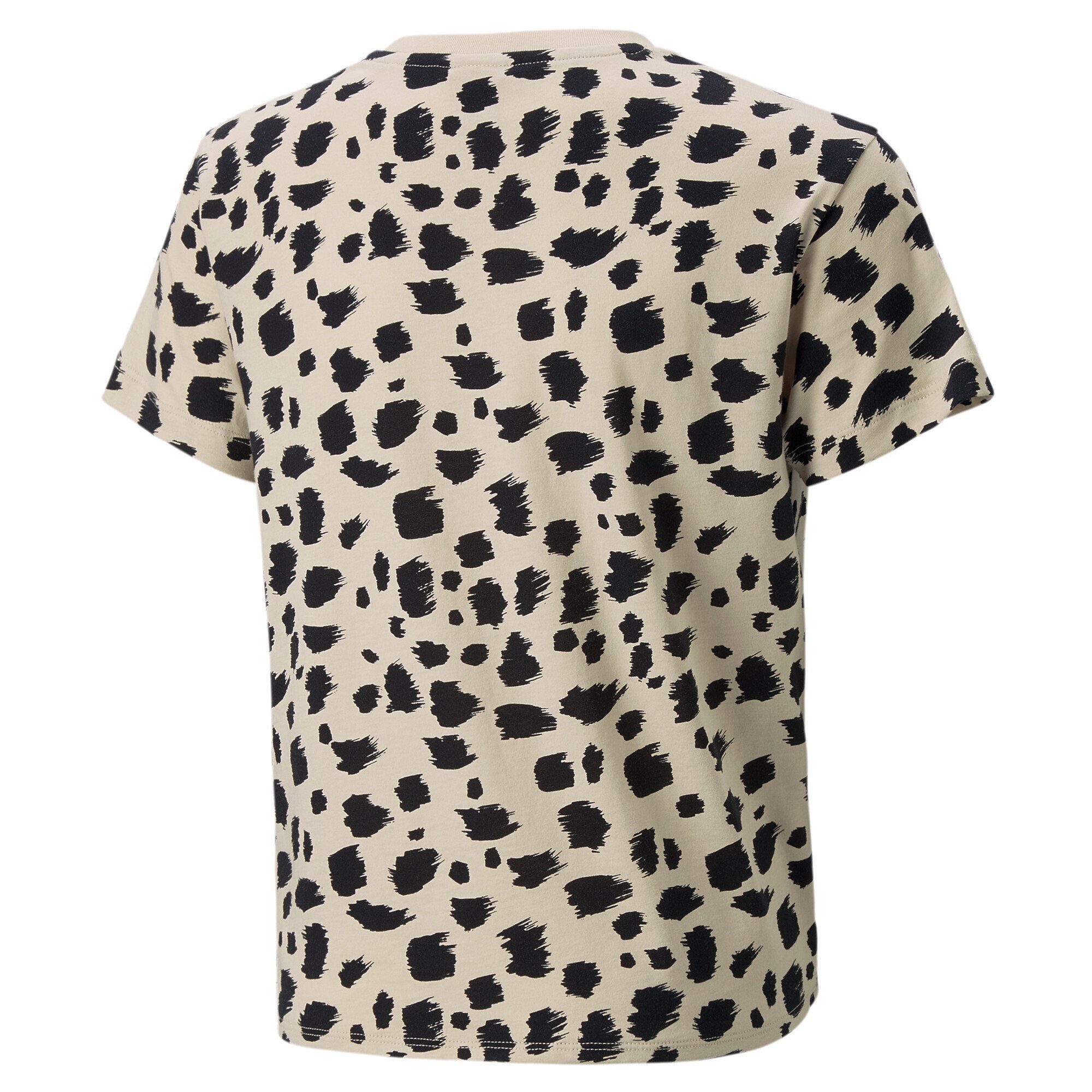 PUMA T-Shirt Beige Jugendliche Printed Knotted Animal Essentials+ T-Shirt Granola