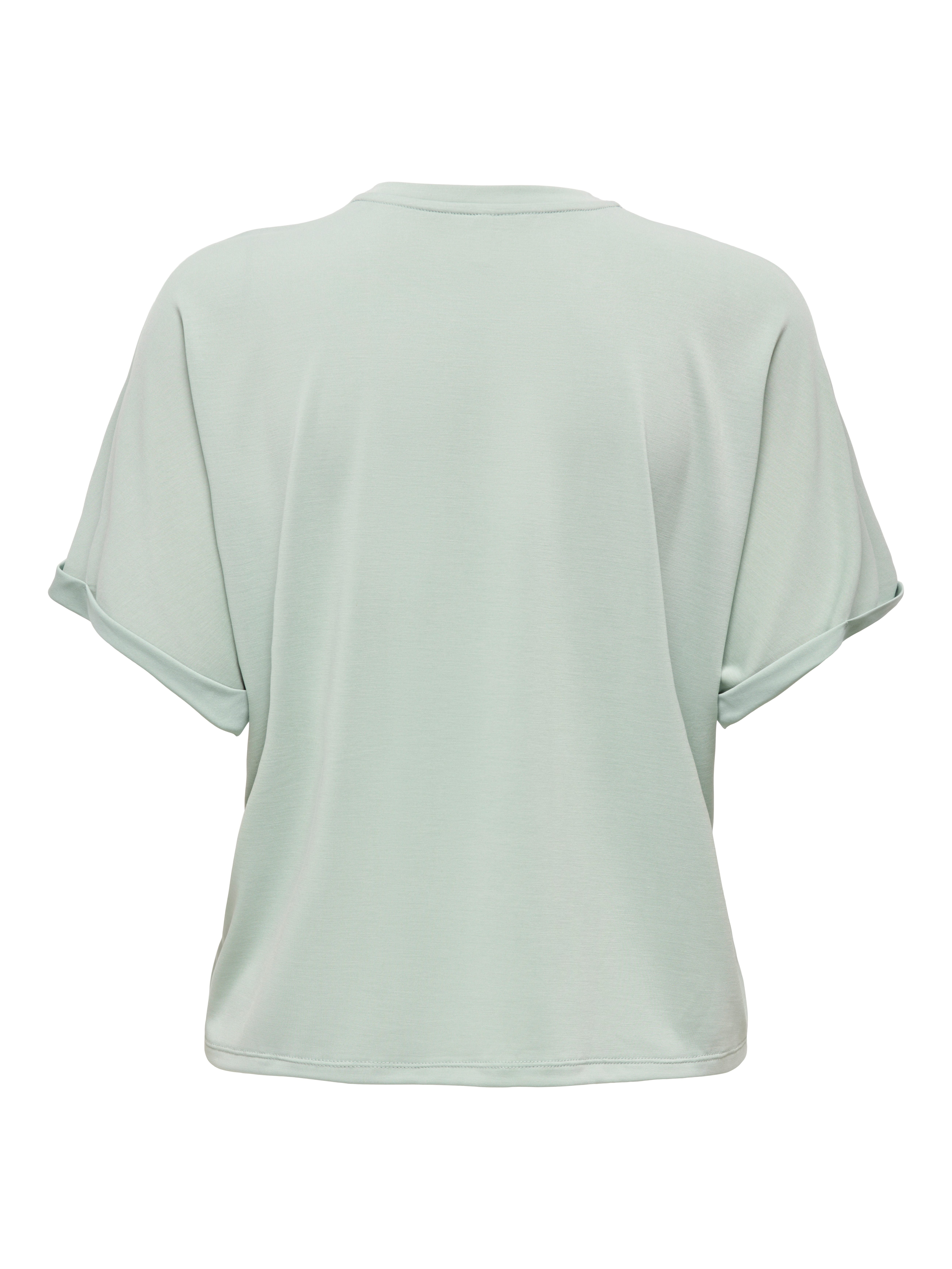 ONLY T-Shirt ONLFREE LIFE S/S FOLD-UP TOP BOX JRS Materialmix, regular fit, Rundhals – Bild 3 von 4