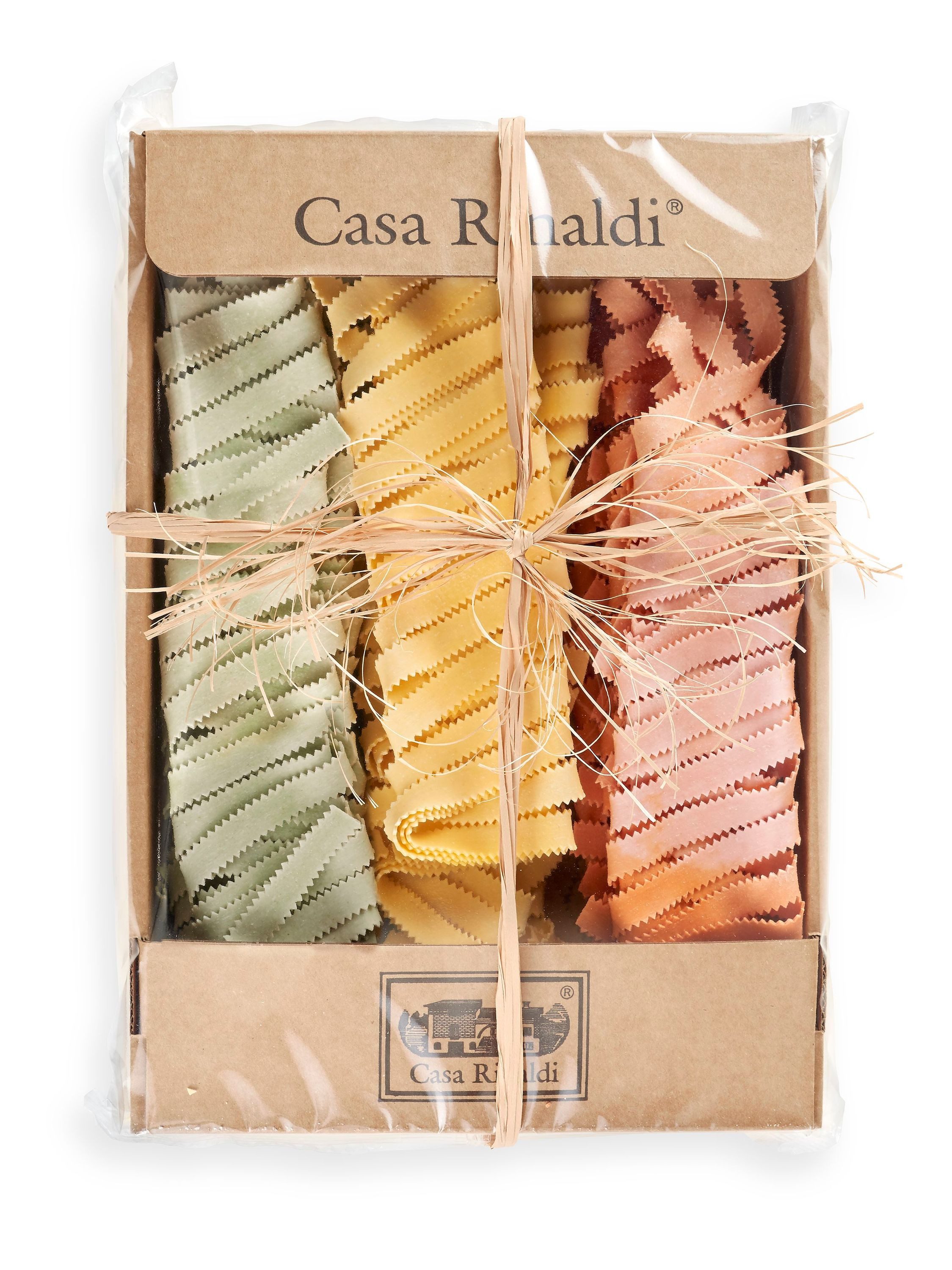 Casa Rinaldi Nudeln, Casa Rinaldi Eiernudeln Pizzi Dreifarbig Grün Rot und Gelb 500g