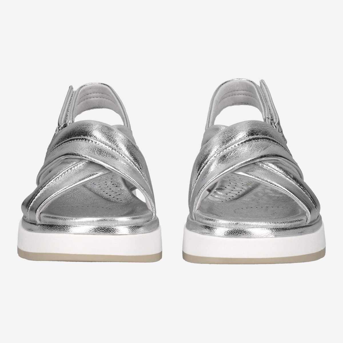 Clarks Clarks Tuscan Cross 26181472 4, Sandaletten, Silber, Damen Sandalette