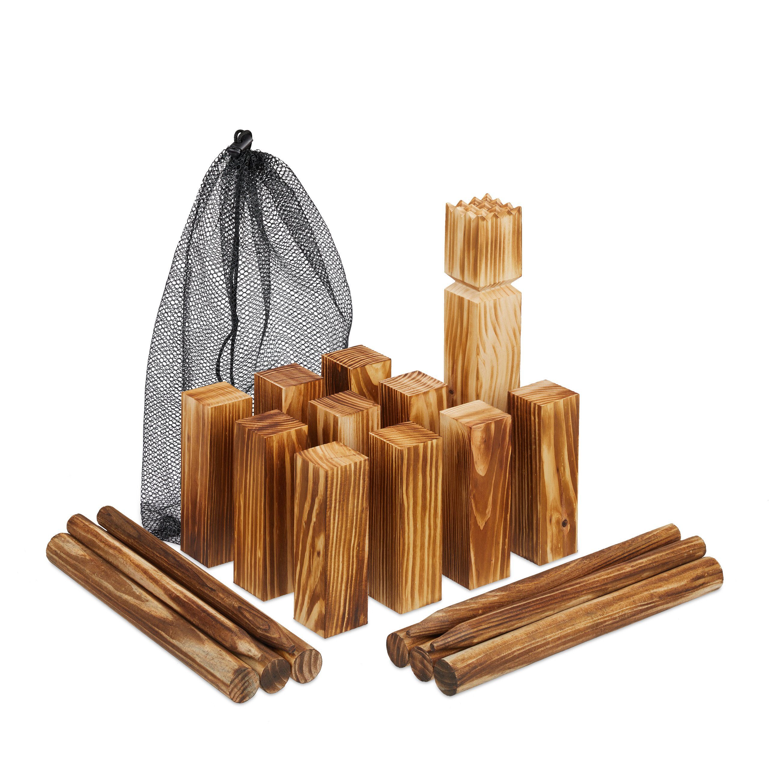 relaxdays Spielzeug-Gartenset 22-tlg. Wikinger Spiel mit Beutel günstig online kaufen