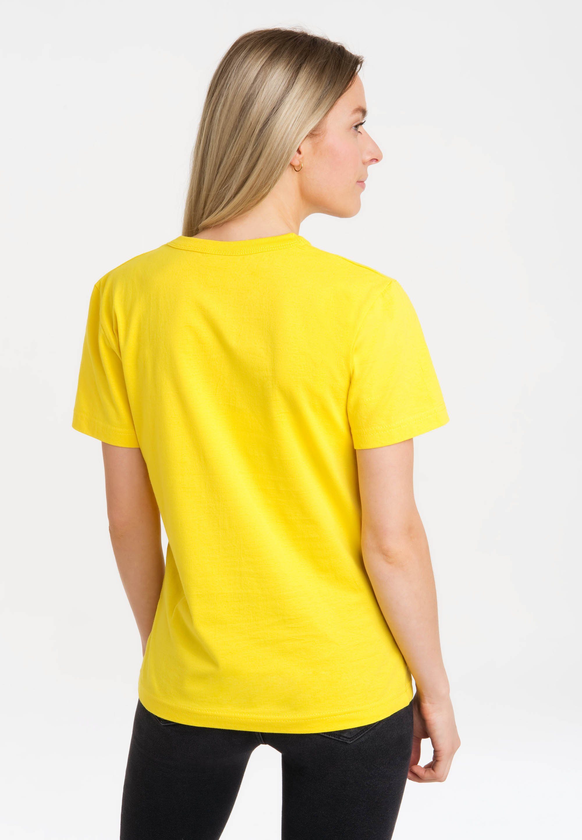 LOGOSHIRT mit gelb Print - Snoopy T-Shirt lizenziertem Peanuts