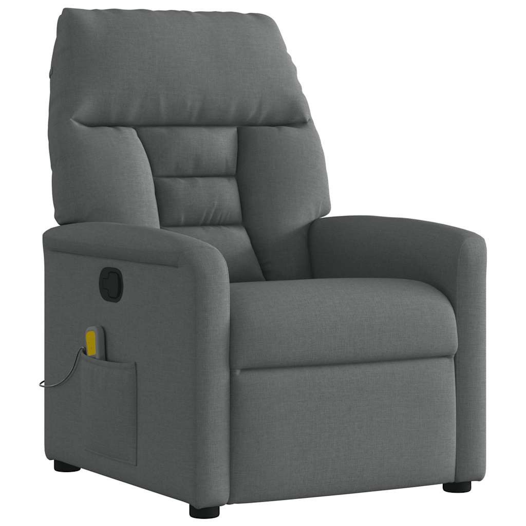 vidaXL Sessel vidaXL Massage-Relaxsessel, Stoff, Dunkelgrau